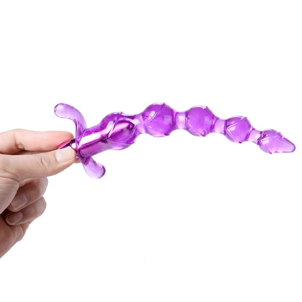 Vibrating Jelly Anal Beads in 2 Colors with One-Speed Bullet