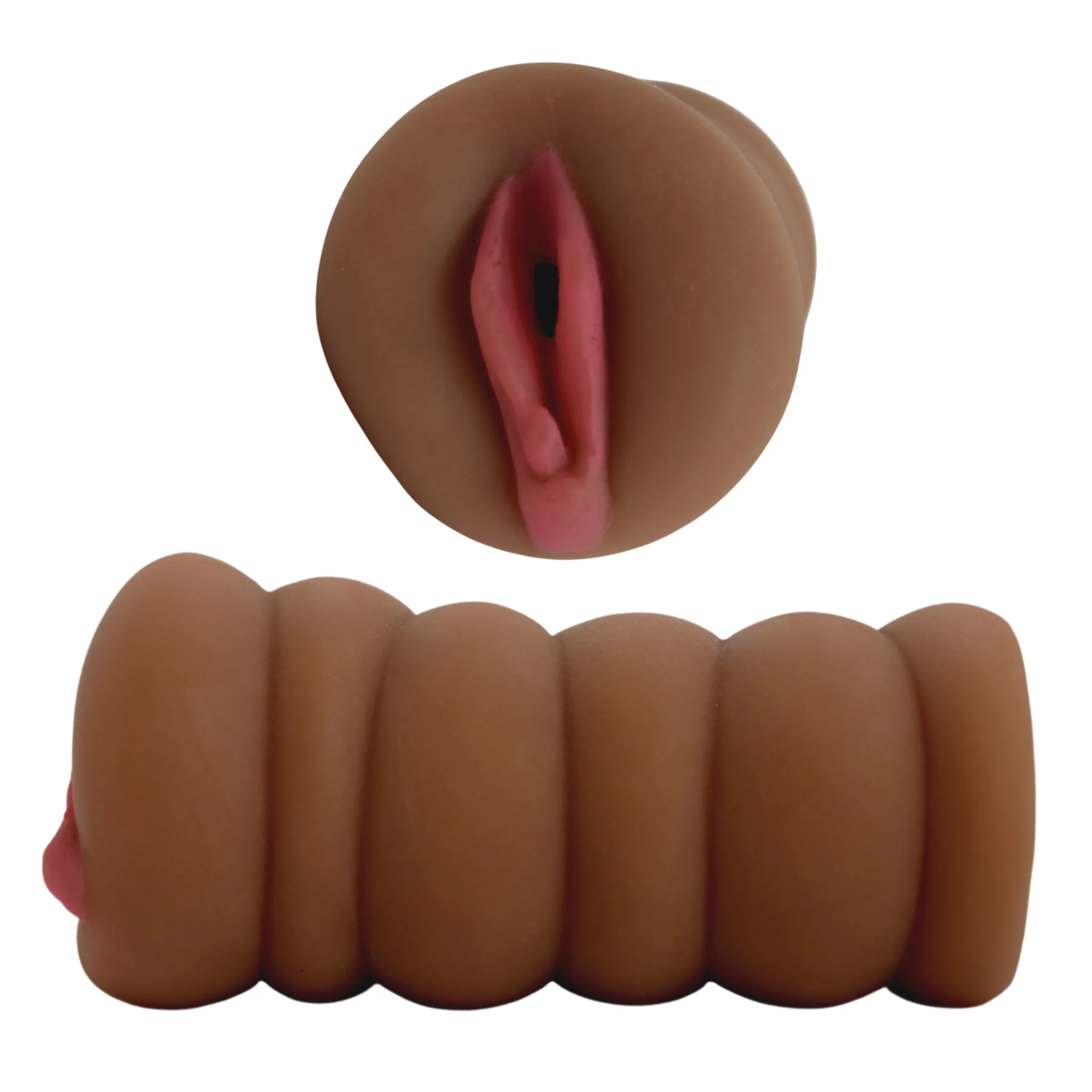 Ribbed Realistic Pussy Stroker That Fits in Your Palm