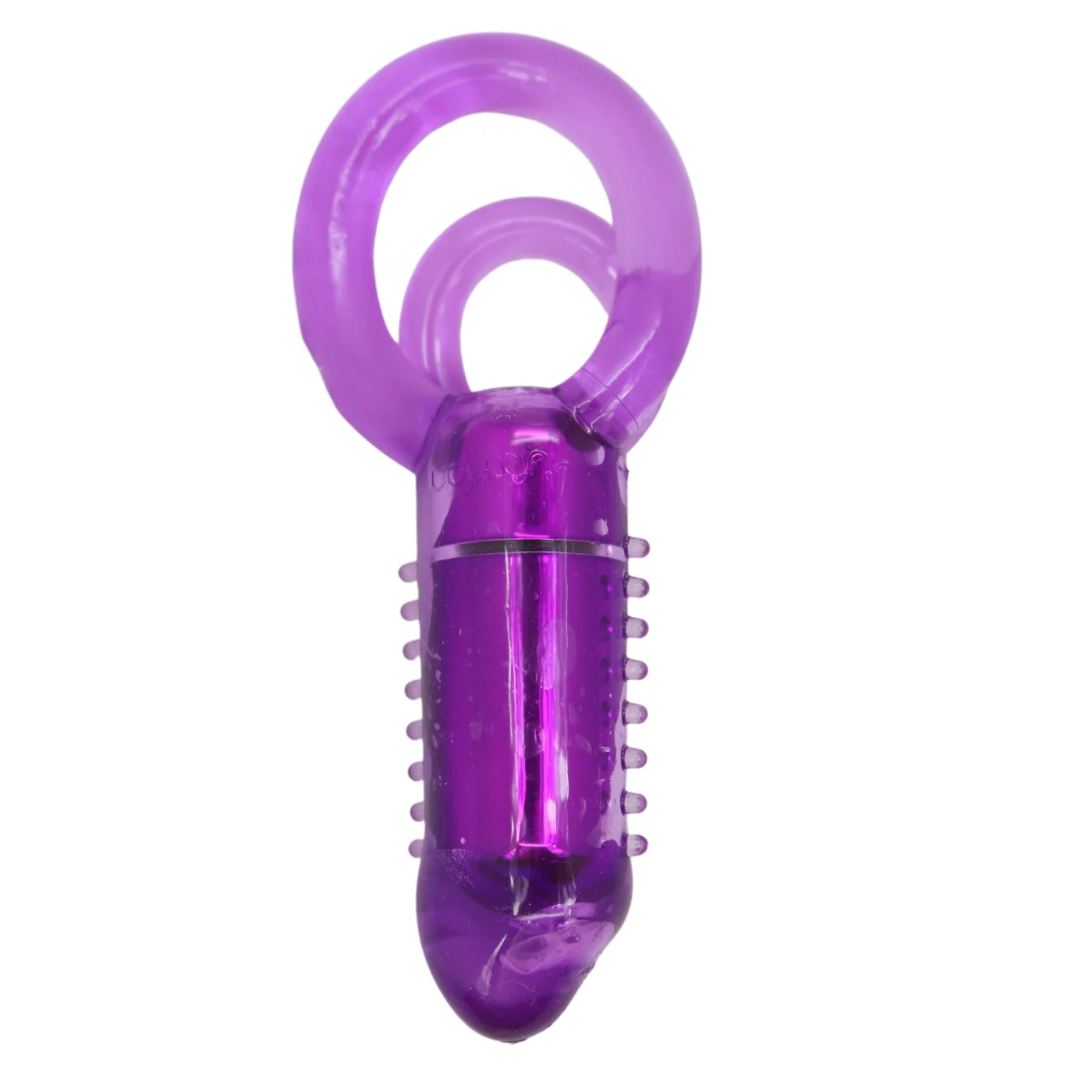 Nubby Vibrating Couple's Cock Ring with Dual Support Rings