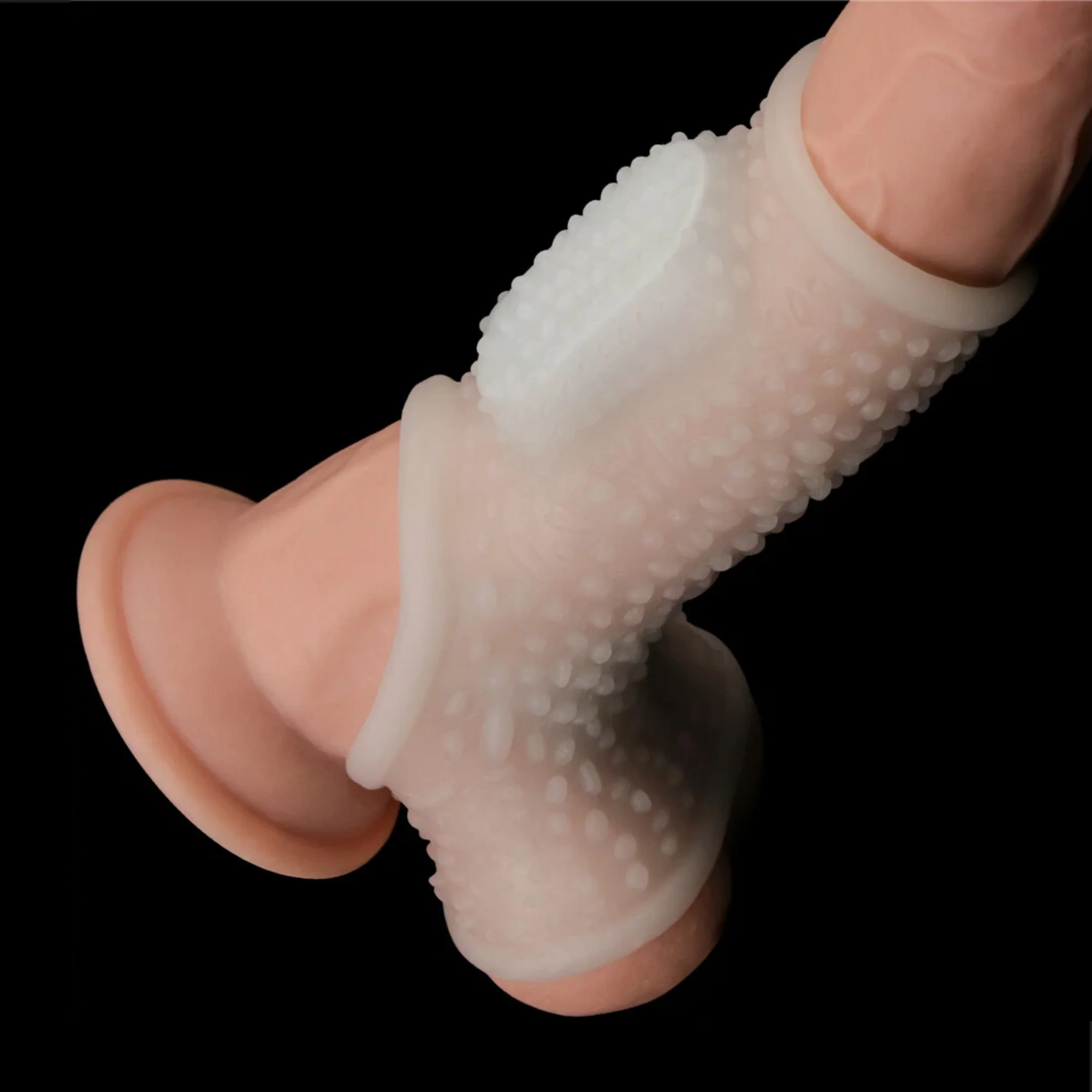 Bumpy Vibrating Knights Ring Scrotum Sleeve