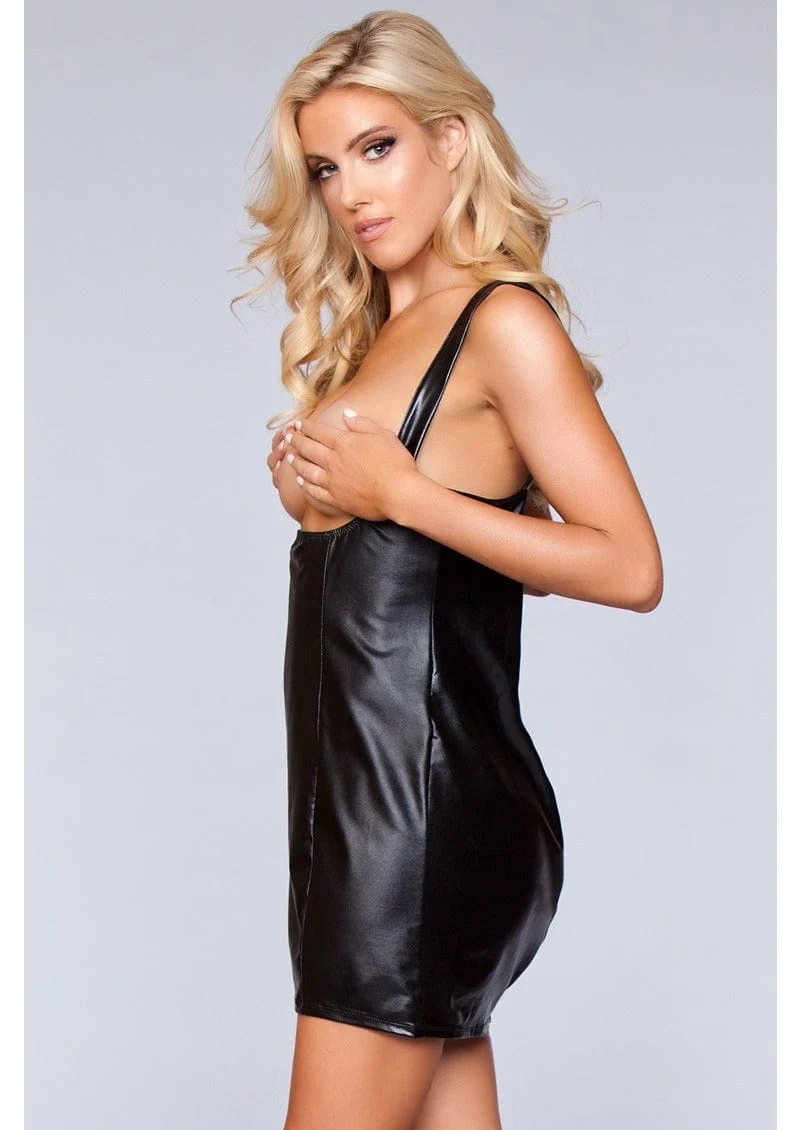 BeWicked Miranda Cupless Wet Look Slip Dress