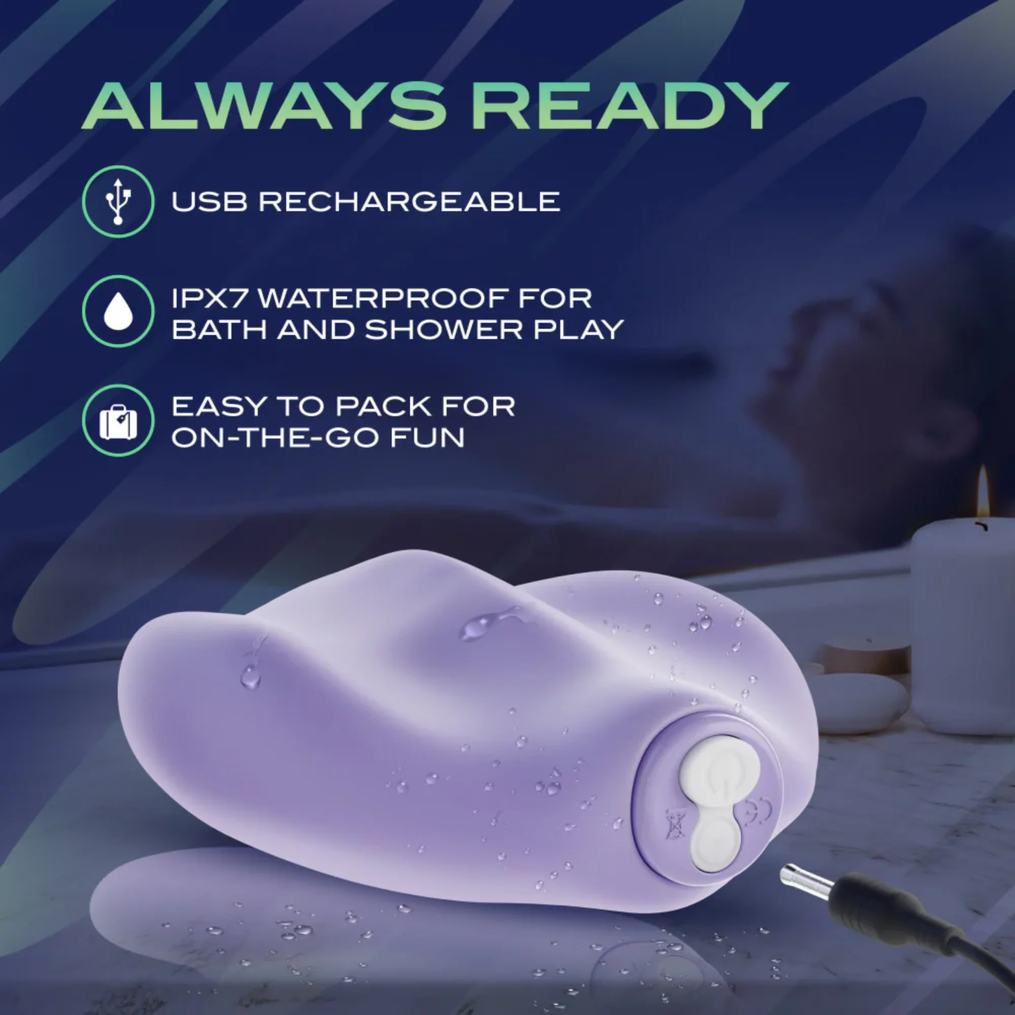 Urself Pulse Pad Rechargeable Silicone Grinder with Remote