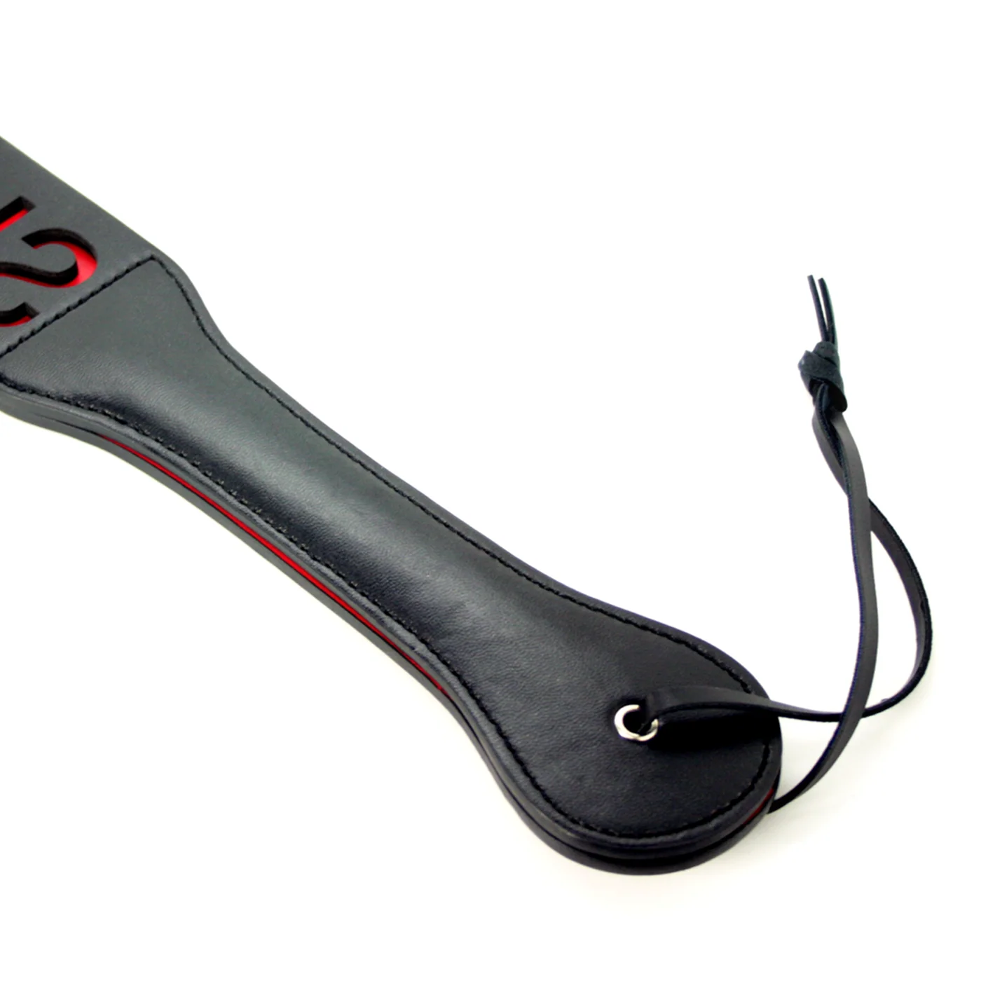 Leather Impressions Hand-Stitched Spanking Paddle with Cut-Out Word