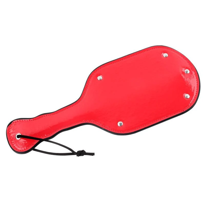 Dual Sided Leather Studded Spanking Paddle for Kinky Couples