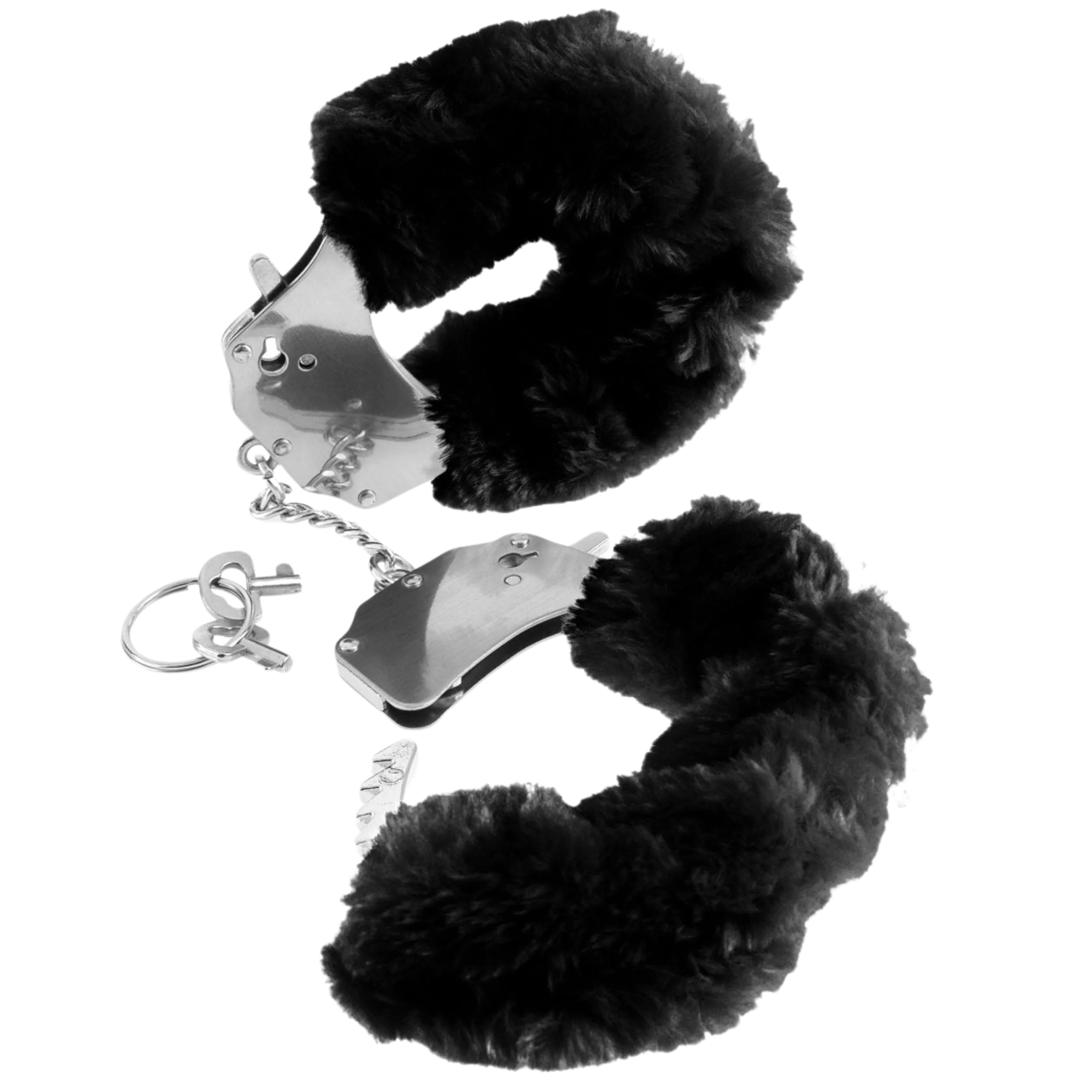 Fetish Fantasy Series Furry Cuffs in Black with Soft Faux Fur