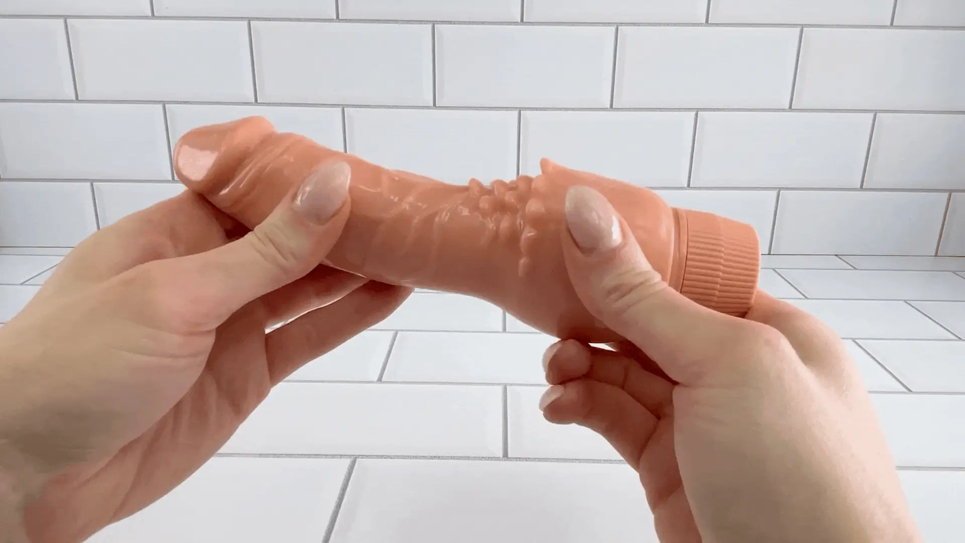 Thick Veined G-Spot Vibrating Dildo with Clit Stimulating Base