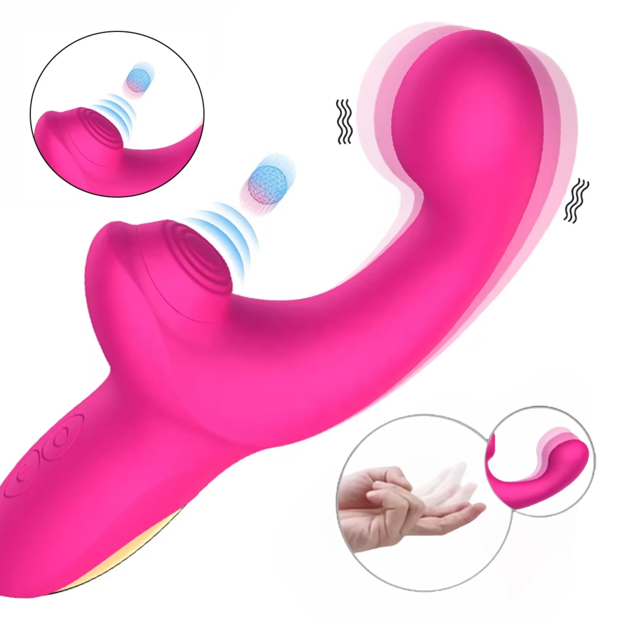 Thumping & Fingering Dual Action Vibrator - Fingers You Like A Lover!