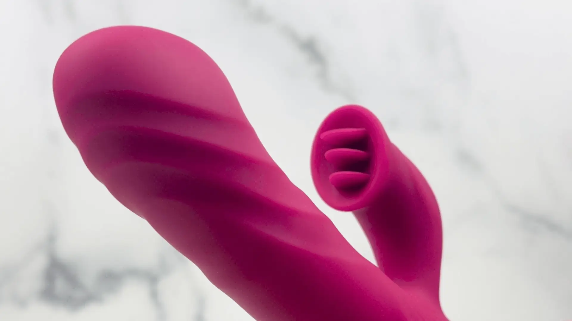 Revel Rabbit Silicone Fluttering and Fingering Dual Action Vibe - Fingers Your G-Spot and Tongues Your Clit!