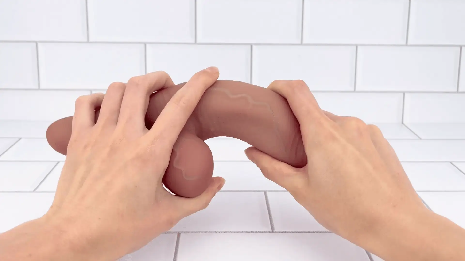 Thick & Realistic Vibrating Dildo - Curved to Hit Your G-Spot!