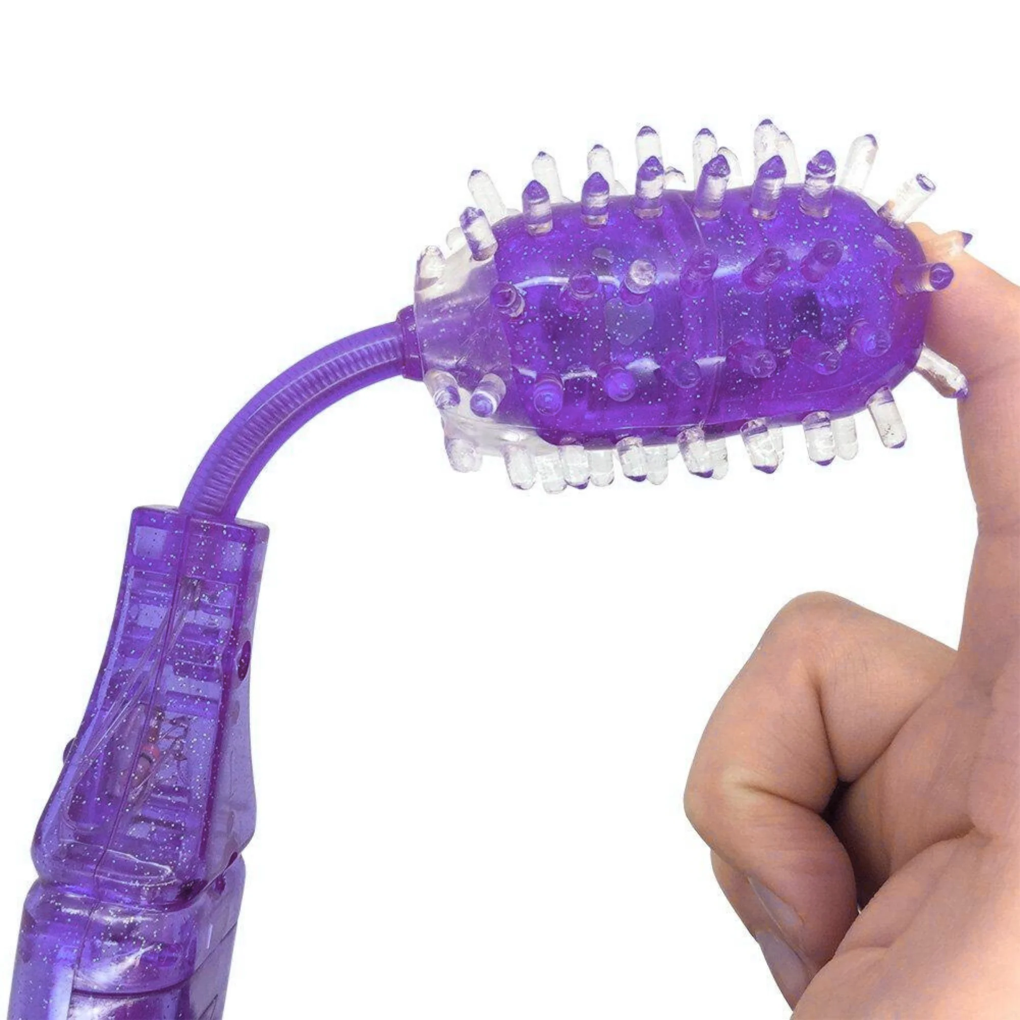 8 Inch Love Wand Clit Vibrator with Two Textured Sleeves