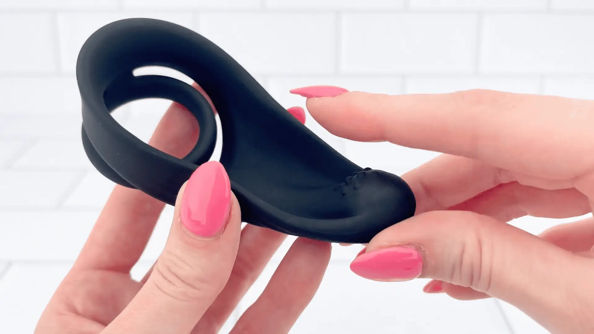 Sperm Locking Dual Cock Ring with Taint Teaser