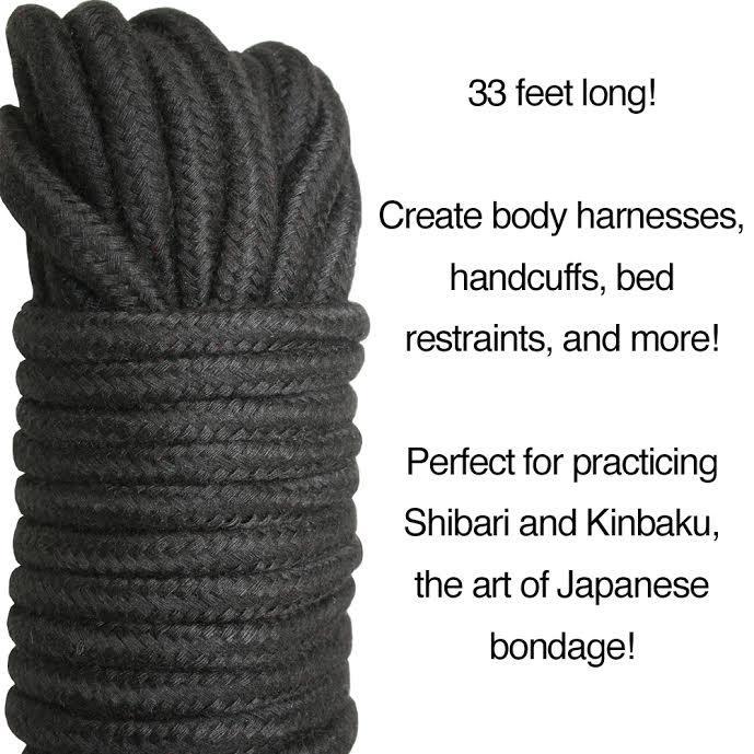 Dark Amour Bondage Rope 33 Feet Soft Cotton for Shibari Play