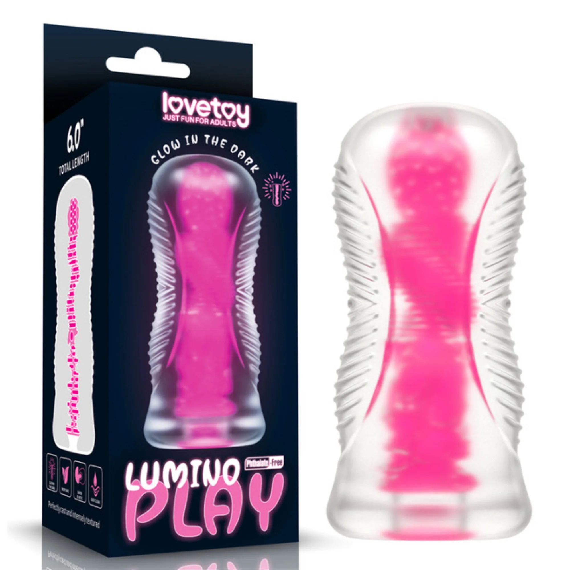 Lumino Play Stroker Glow-in-the-Dark Masturbator for Late-Night Solo Play