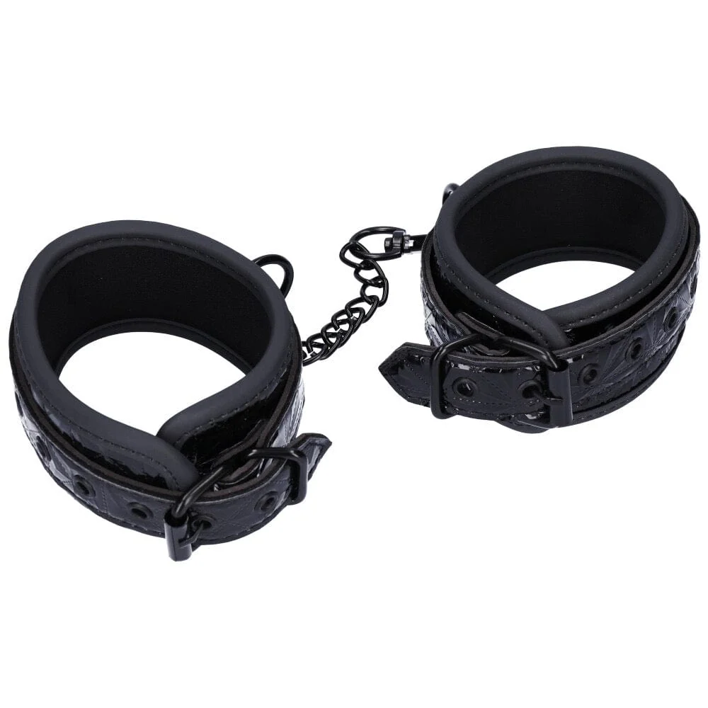 Dark Amour Leather Ankle Cuff Restraints for BDSM Role-Play