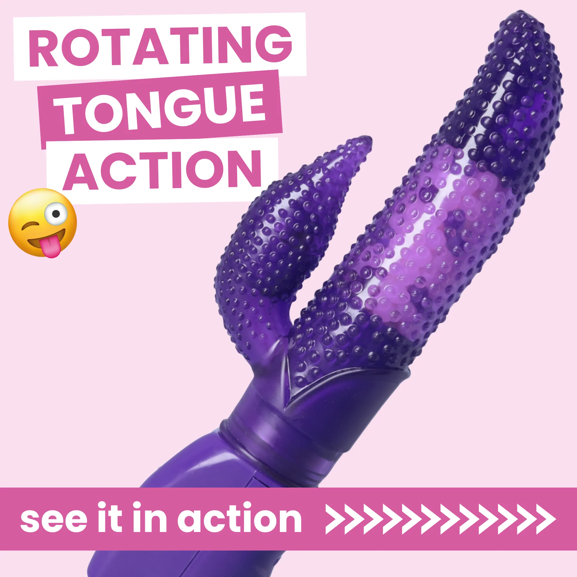 Dual-Action Rotating Tongue G-Spot Vibe with Clitoral Stimulator