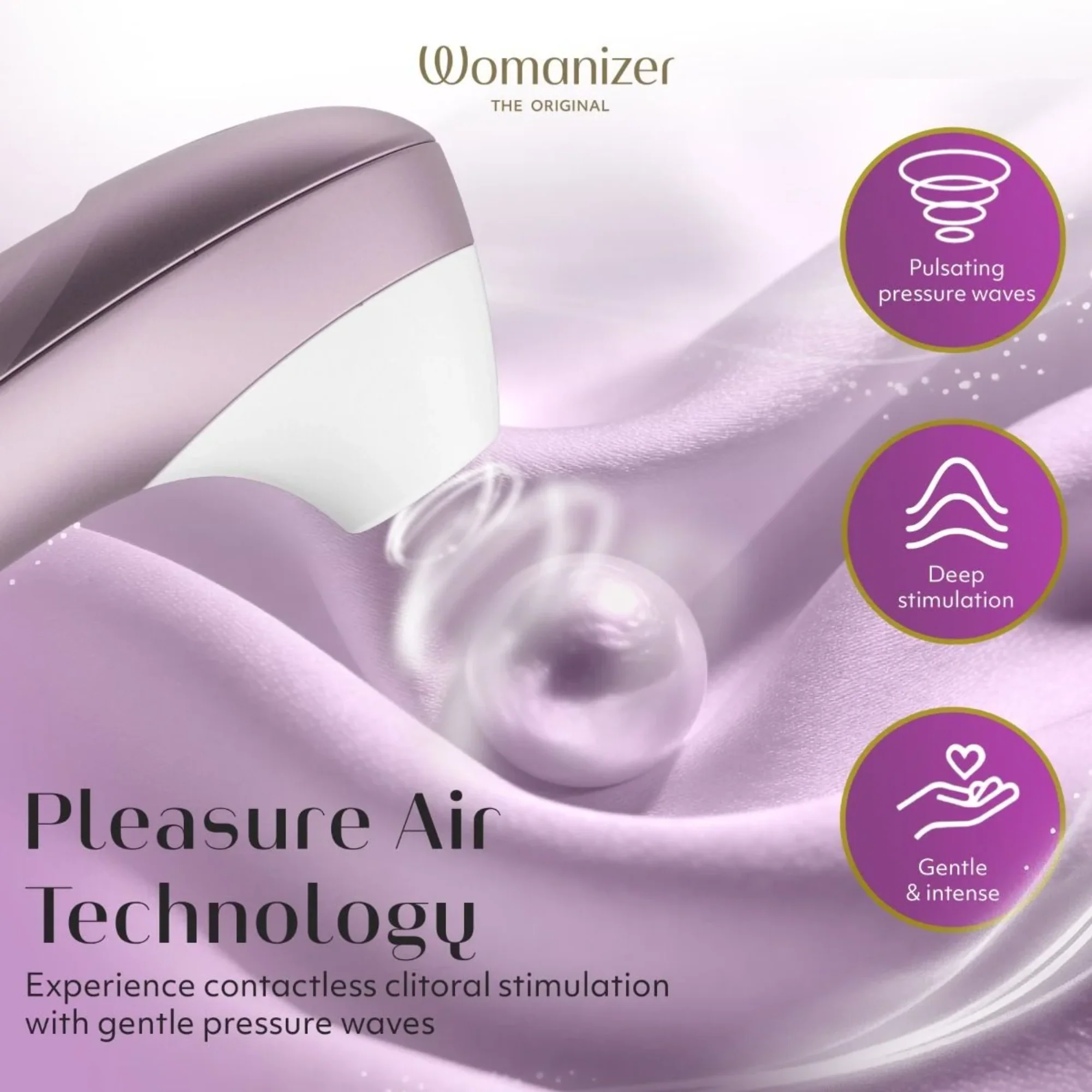 Womanizer Pro Rechargeable Silicone Air Pulse Clit Stimulator