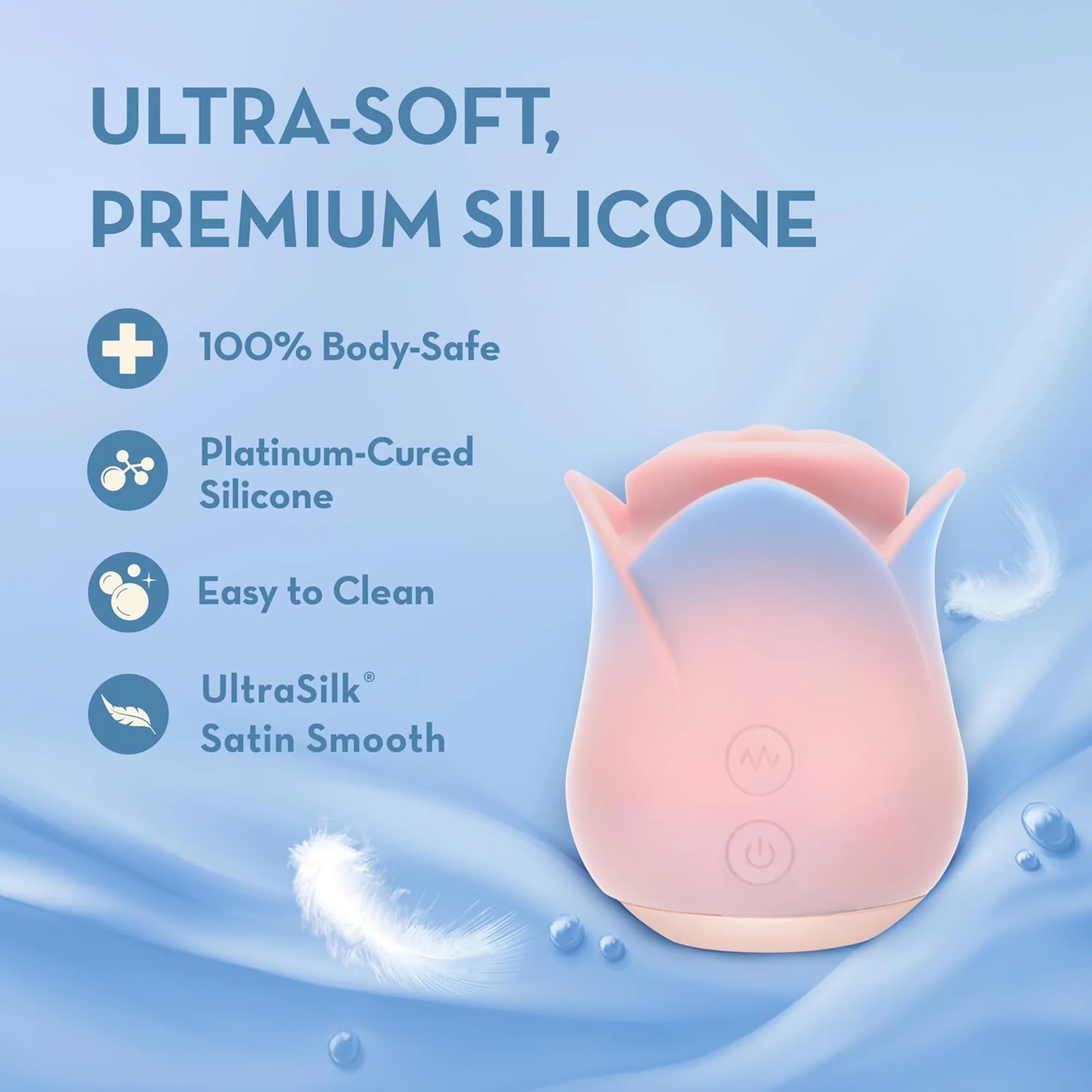 Blush Collection French Kiss Rose Stimulator - Nibbles On Your Clit with Powerful Vibrations!