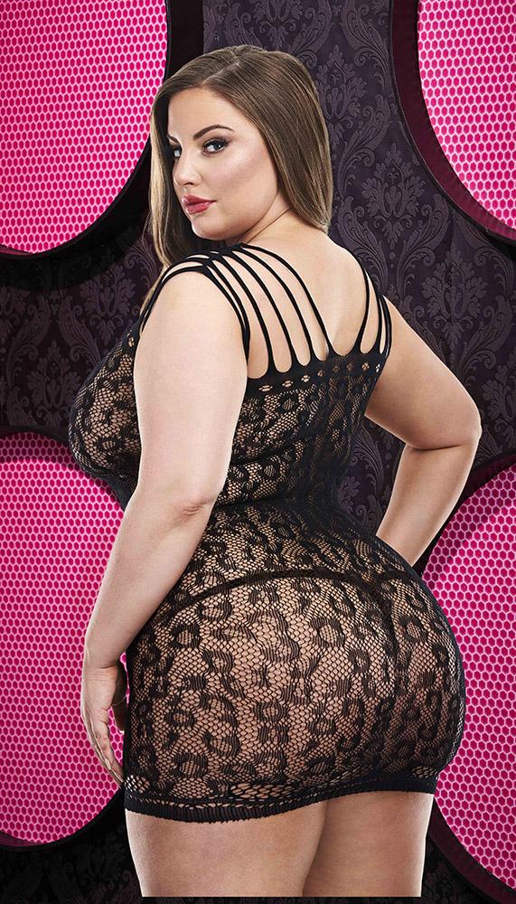 Lapdance Ultra-Strappy Lace Mini Dress for a Bold Night In