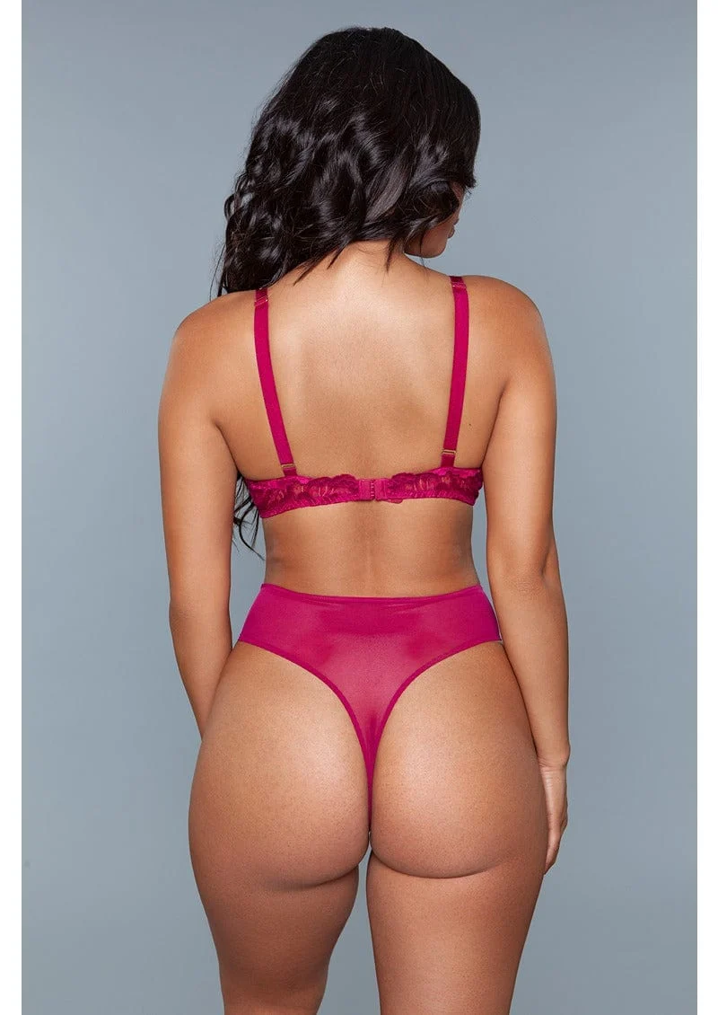 BeWicked Annabelle Lace Bodysuit with Cut-Outs and Thong Bottom