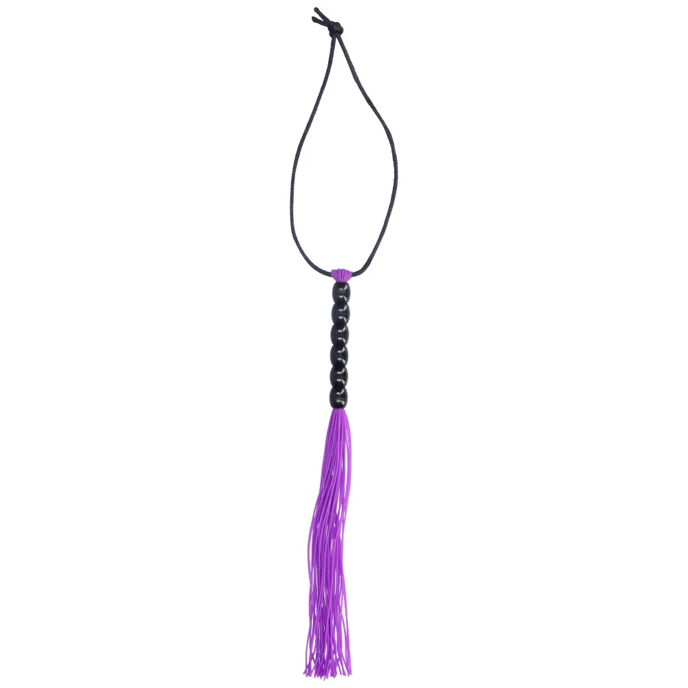 Mini BDSM Tassel Flogger with Wrist Band in Silicone