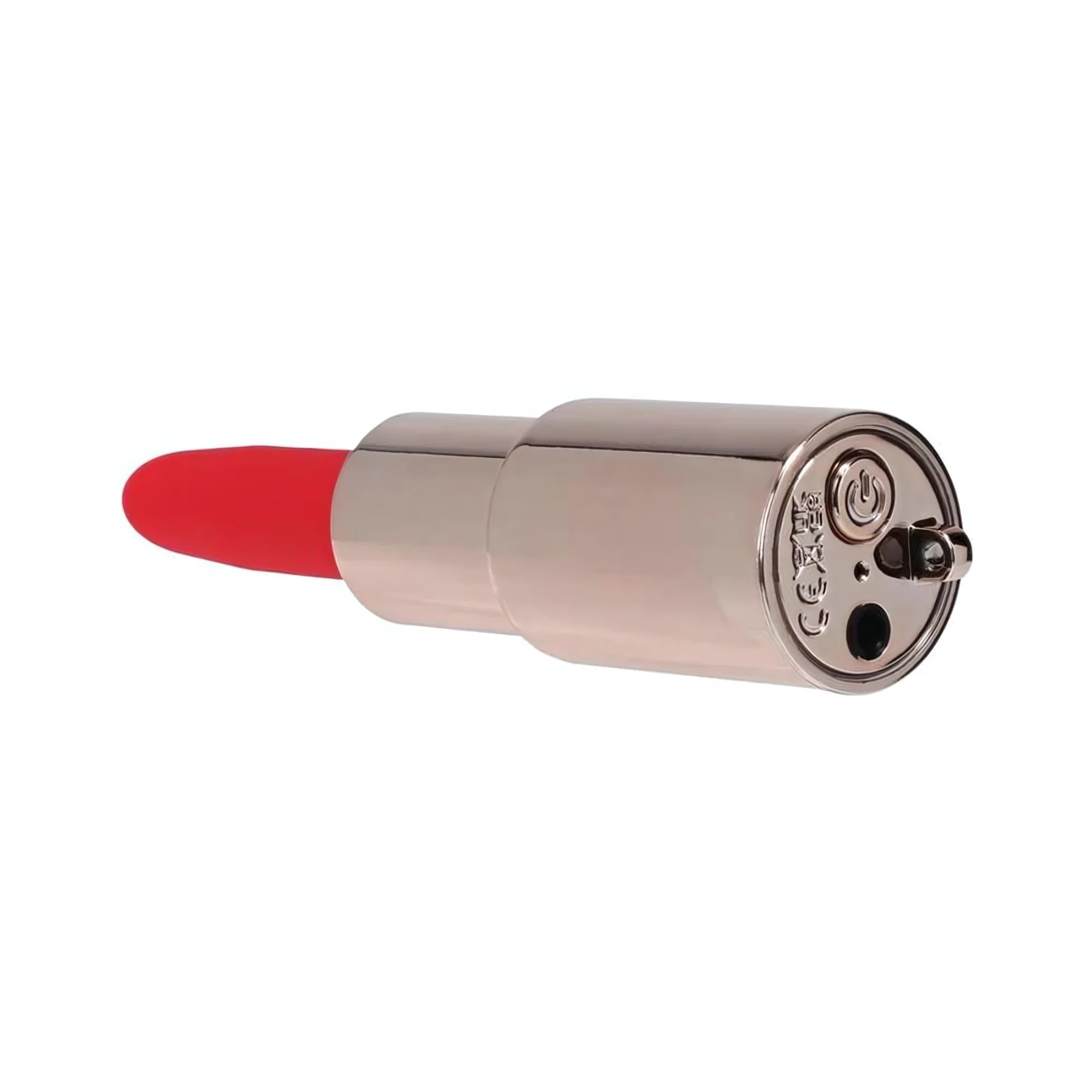 Loveline Rechargeable Lipstick Vibrator with Interchangeable Tips - Candy