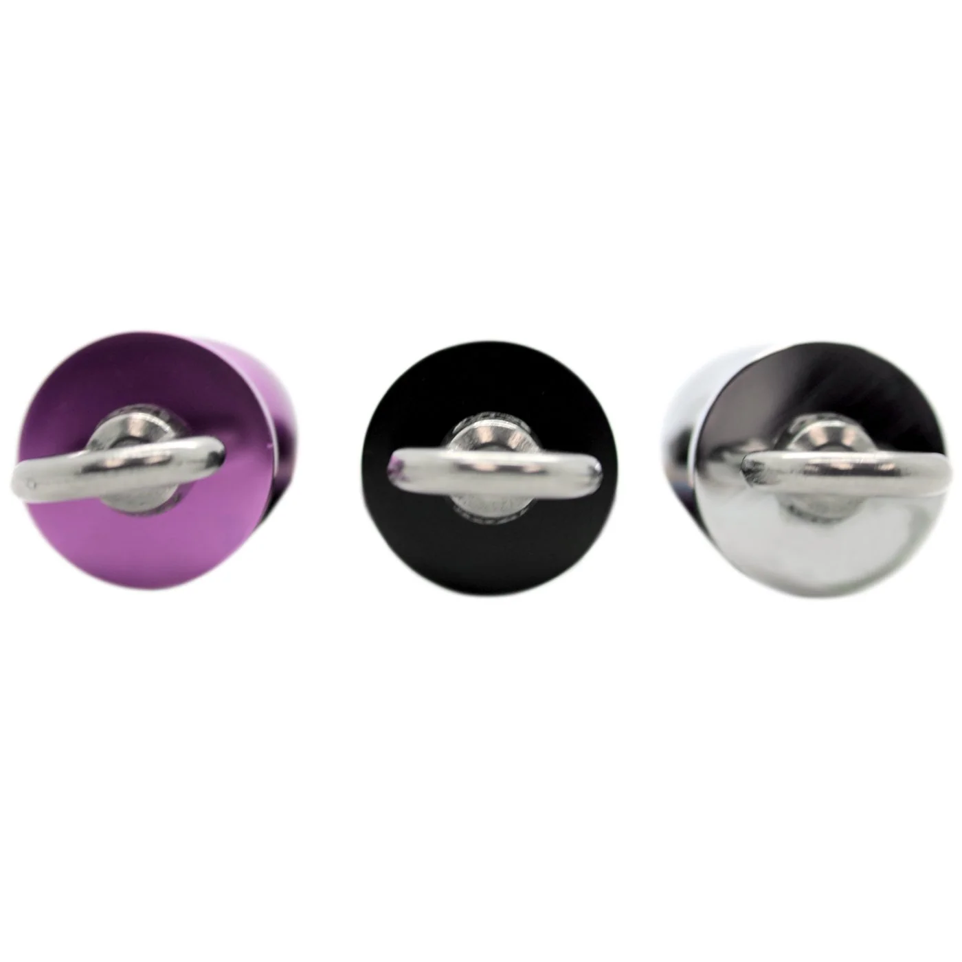 Weighted Metal Bulbed Anal Plug With Pull Ring