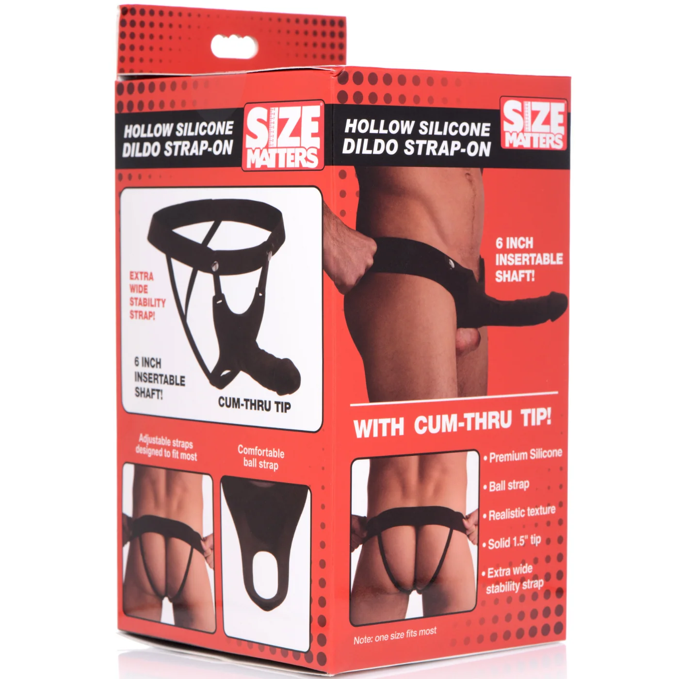 6 Inch Hollow Silicone Dildo Strap-On with Cum Through Tip
