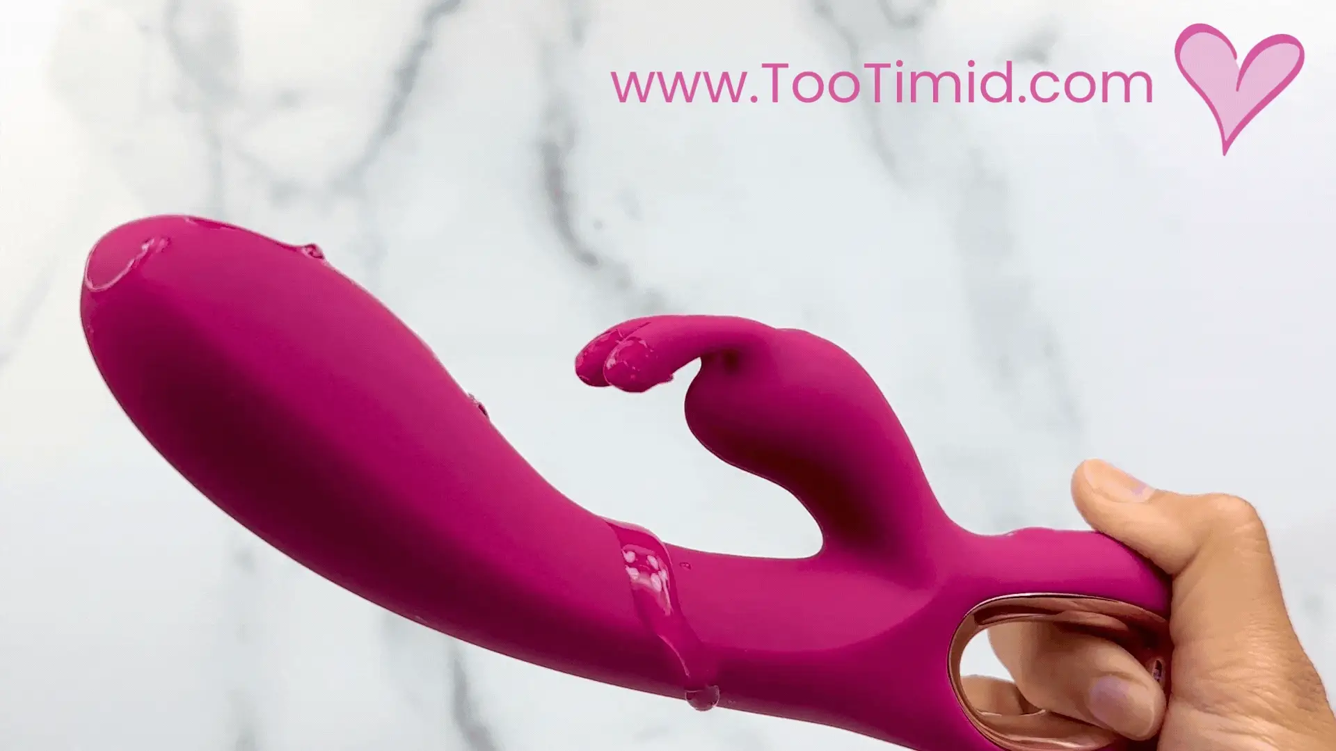 Red Rose Rabbit Bendable Silicone Vibrator with Dual Controls