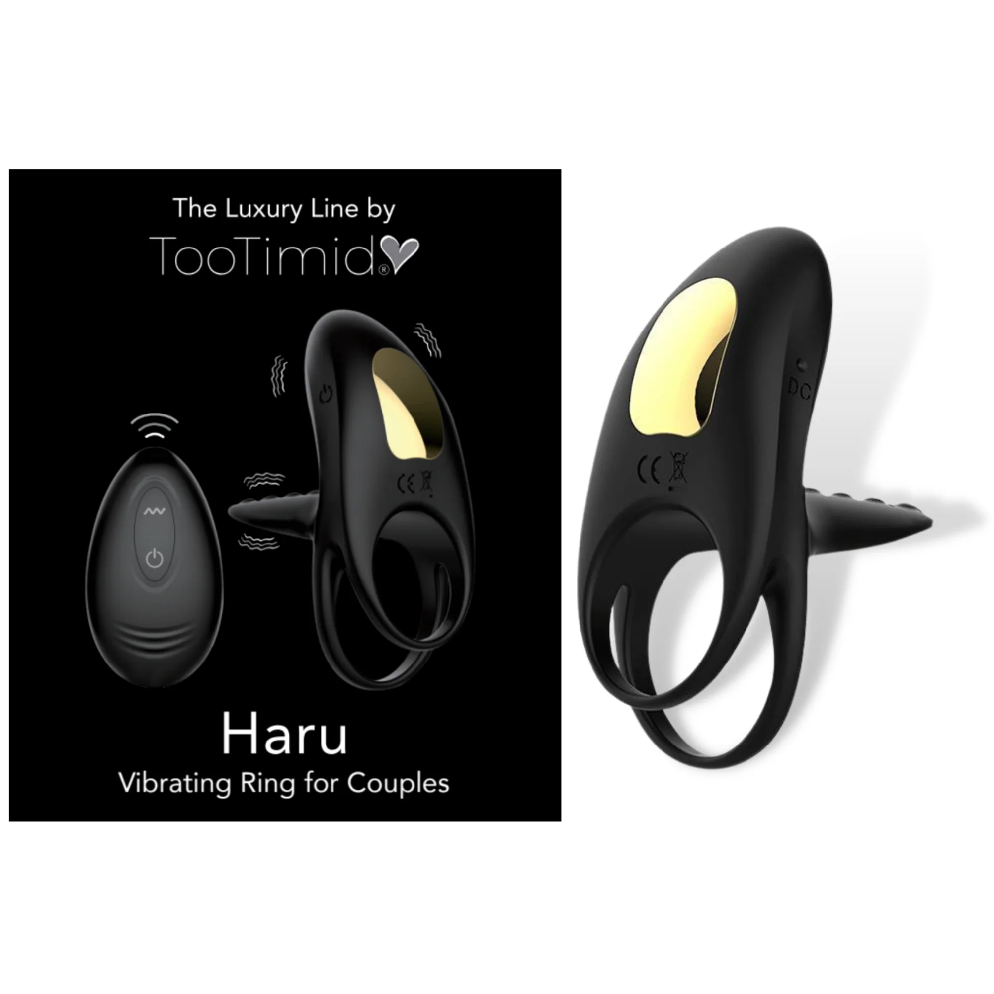 Wireless Clit Teasing Dual Erection Enhancing Ring with 10 Vibration Modes