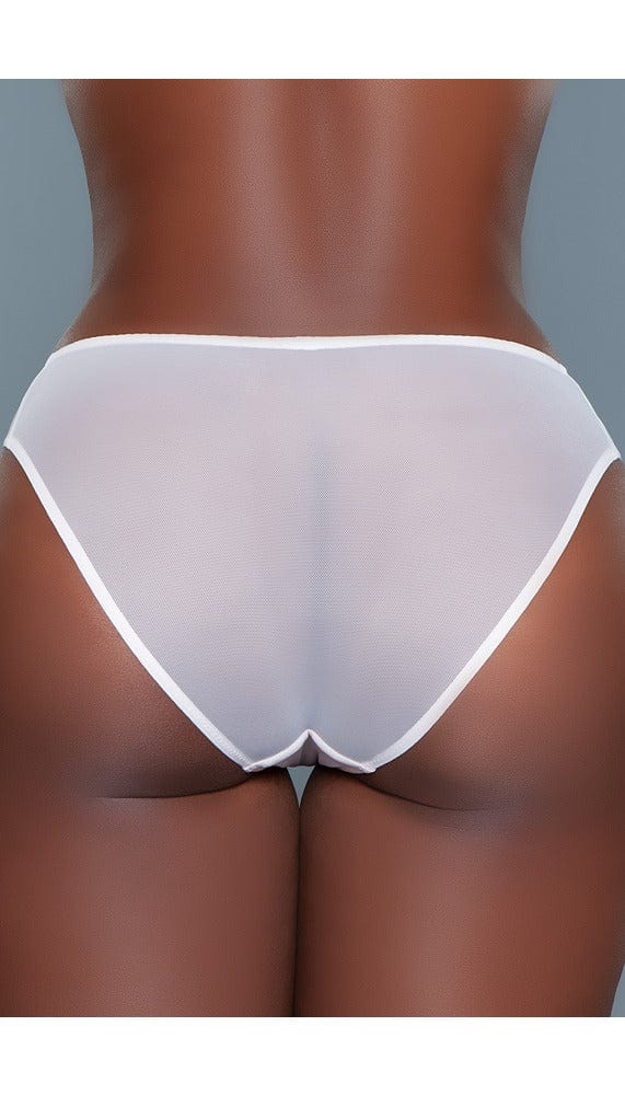 Nadine Low-Rise Bikini Panty with Embroidered Mesh Frame
