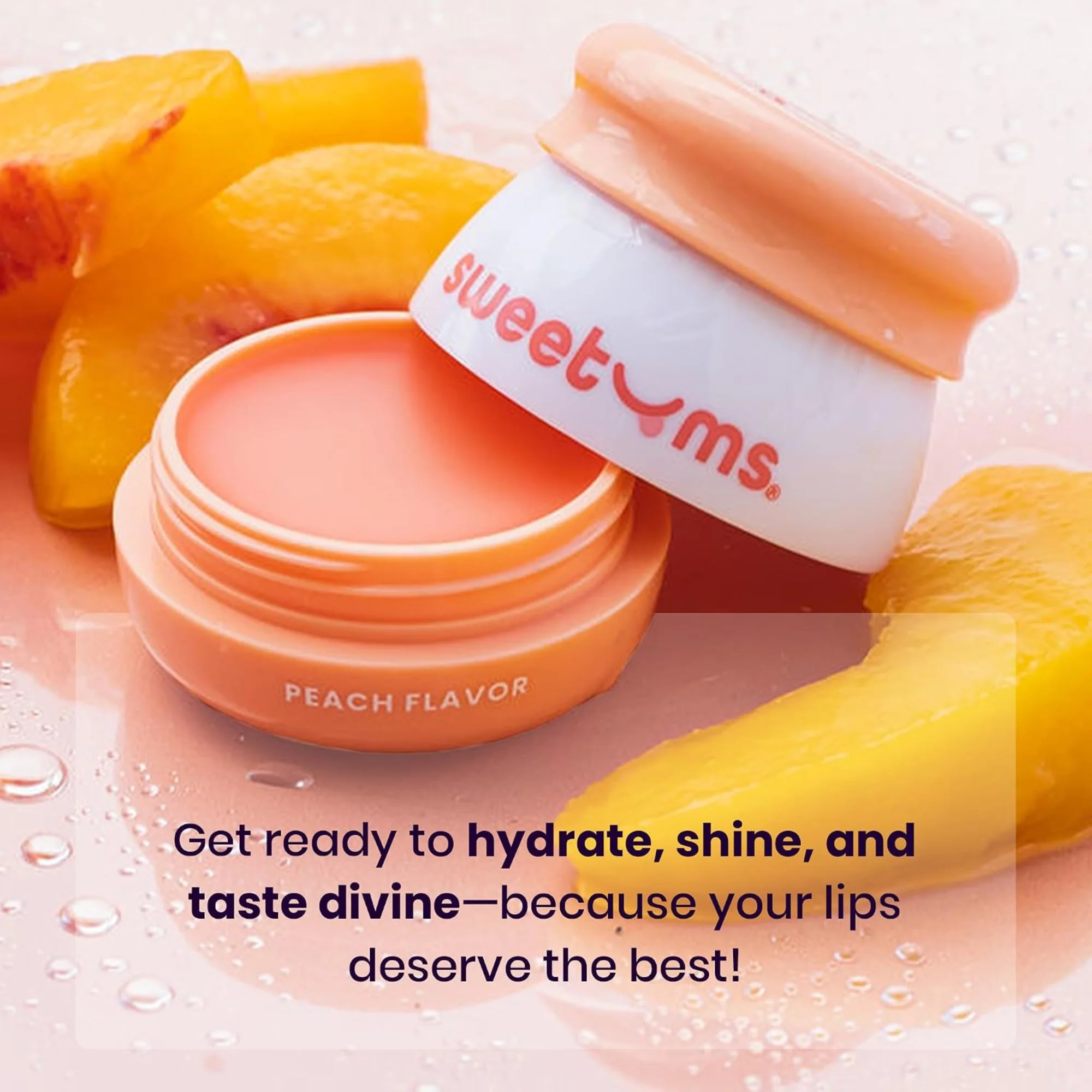 Sweetums Flavored Lip Balm in Peach, Vanilla and Sweet Cherry