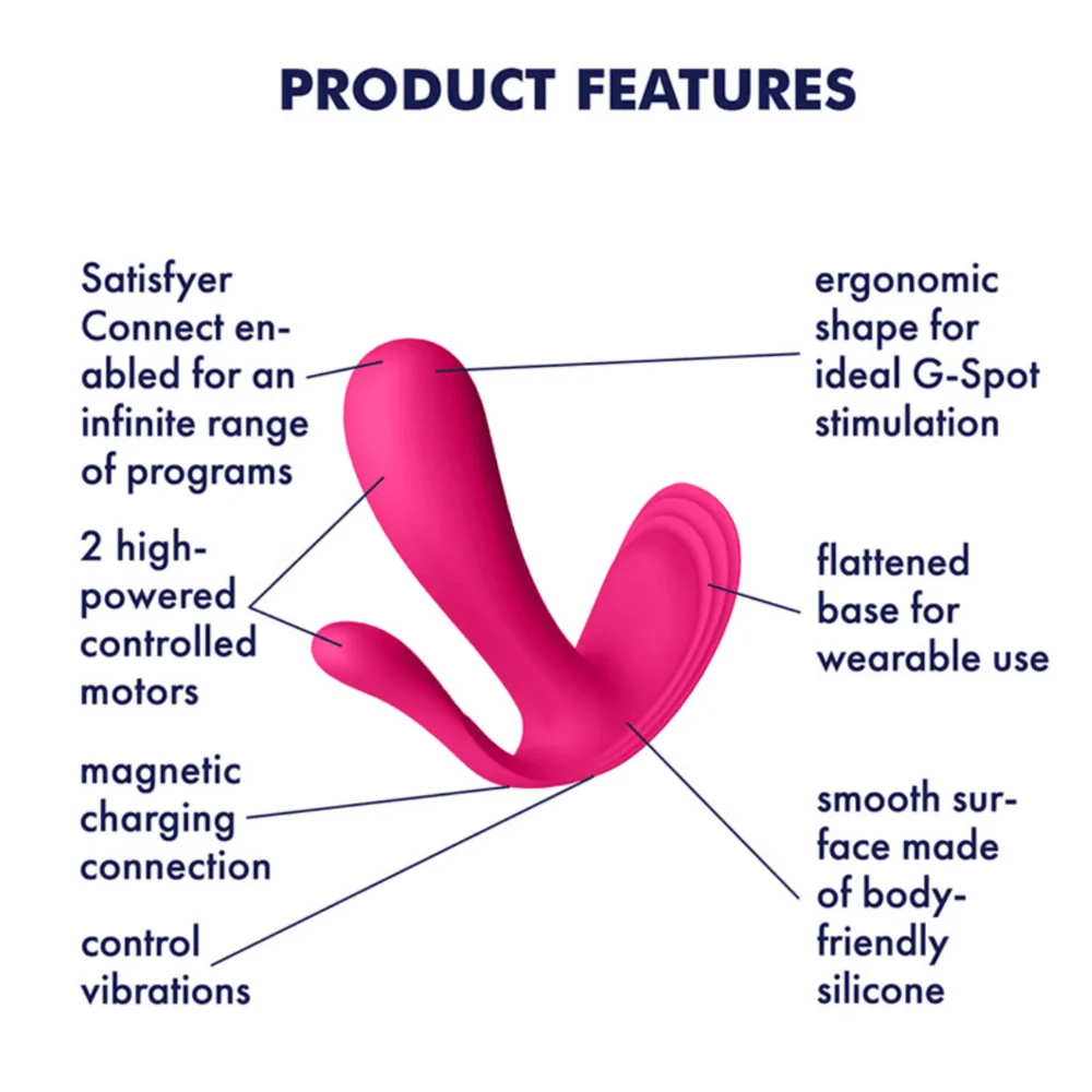 Satisfyer Top Secret Plus 可穿戴振动器，三重刺激与App控制