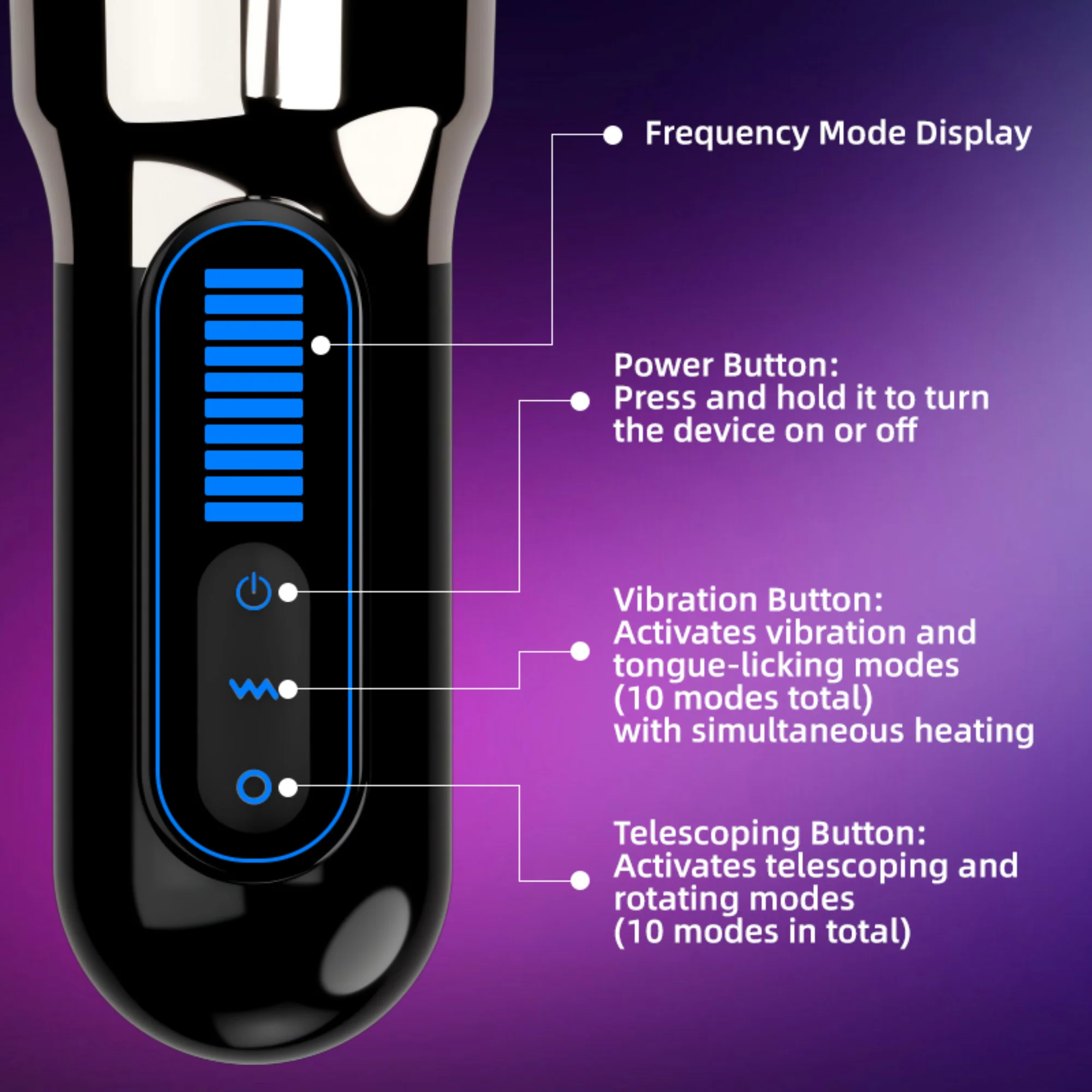 Automatic Vibrating Male Masturbator - Licks, Thrusts, & Rotates Around Your Shaft!