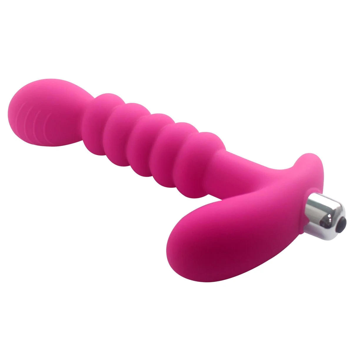 Maza Ringed Beaded Vibrating Silicone Prostate Massager Anal Toy