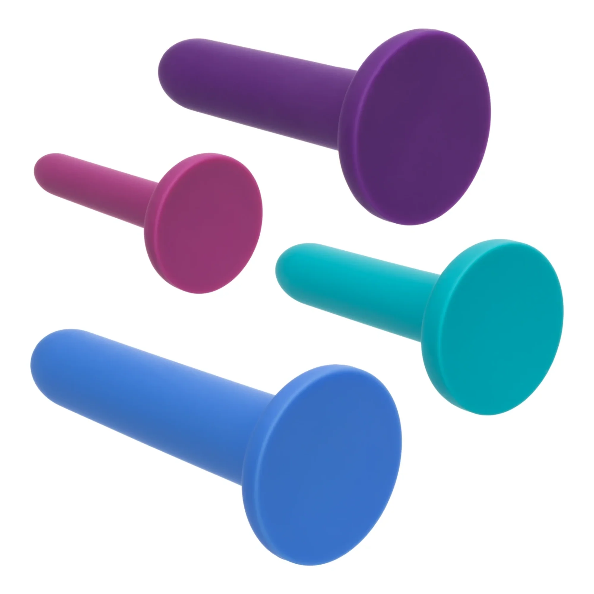 Beginner's Silicone Dilators Set with 4 Progressive Sizes and Suction Base