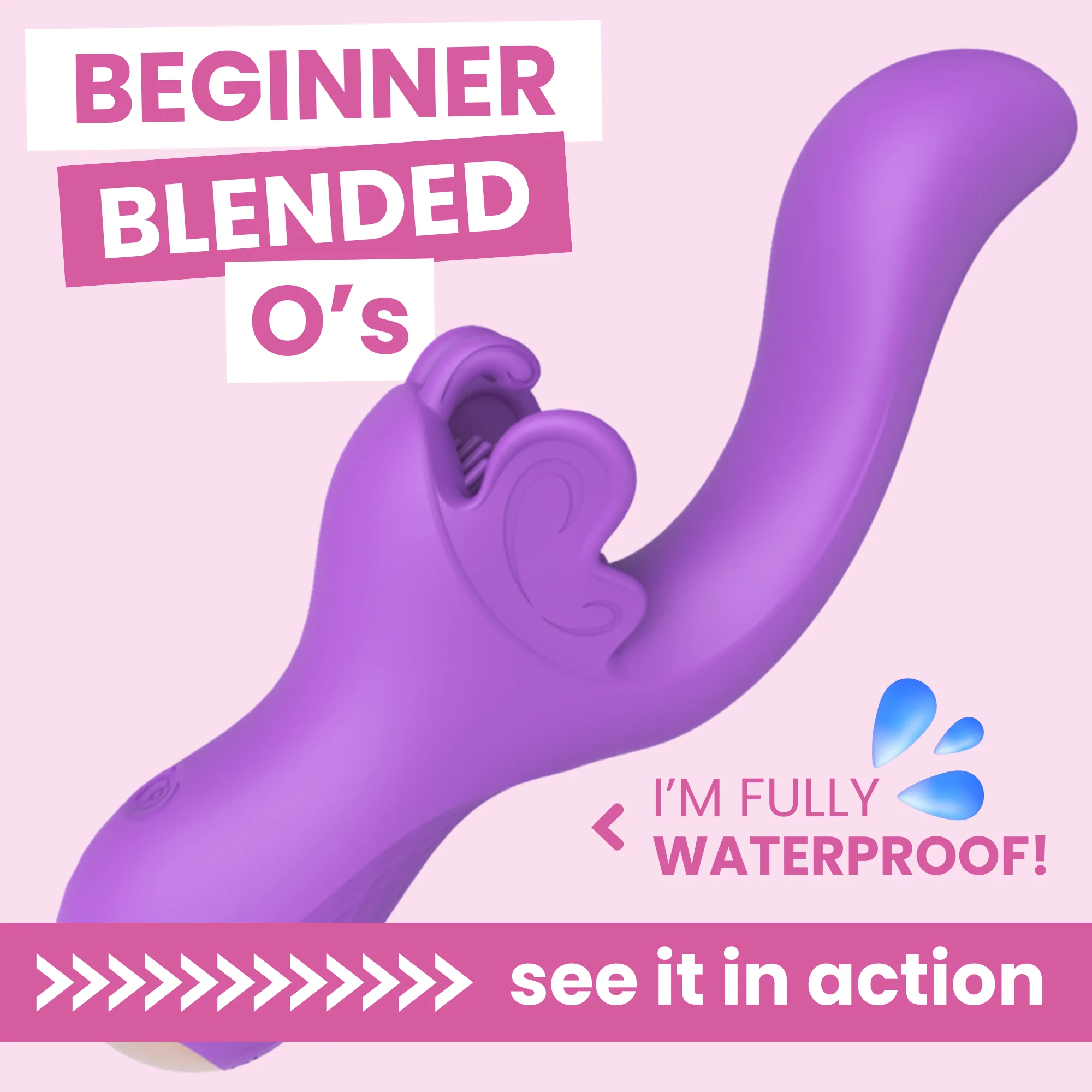 Fluttering Bliss Silicone Dual Action Butterfly Vibrator Waterproof Vibe
