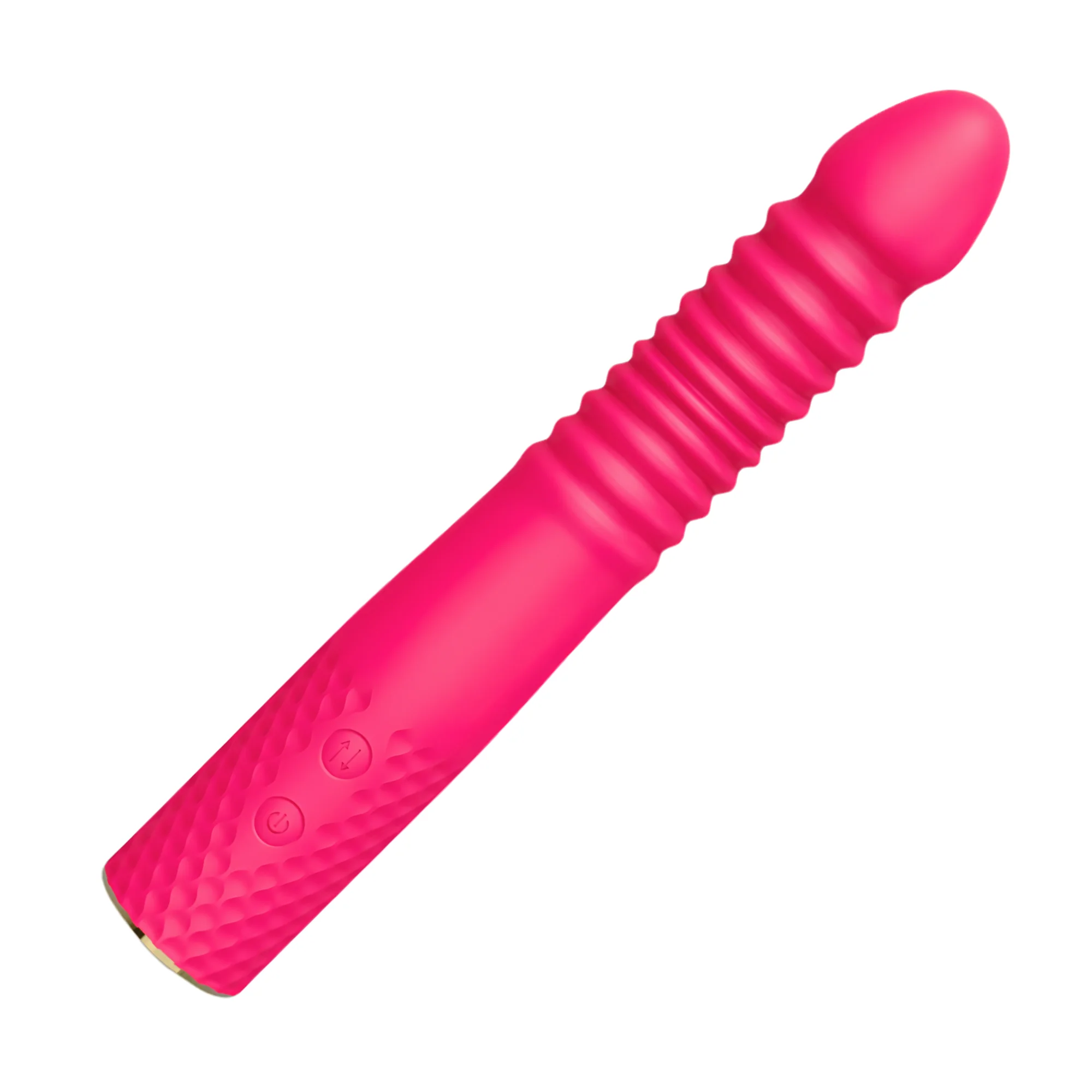 Thrusting and Vibrating Suction Cup Dildo - Easy, Deep, Hands-free O's!
