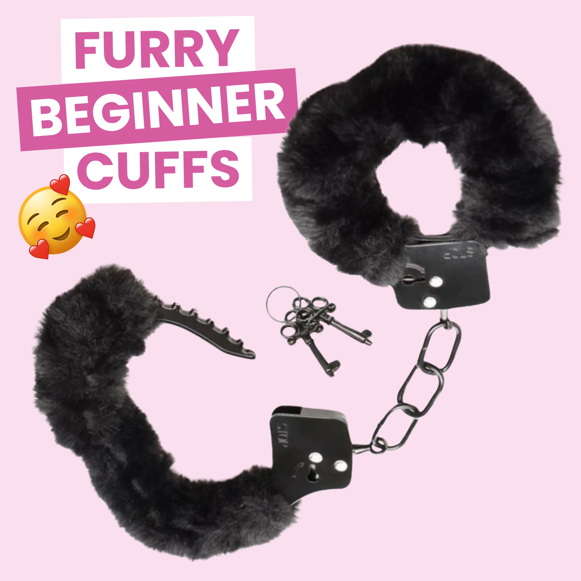 Master Series Cuffed in Fur Furry Handcuffs for Beginner and Experienced BDSM Play