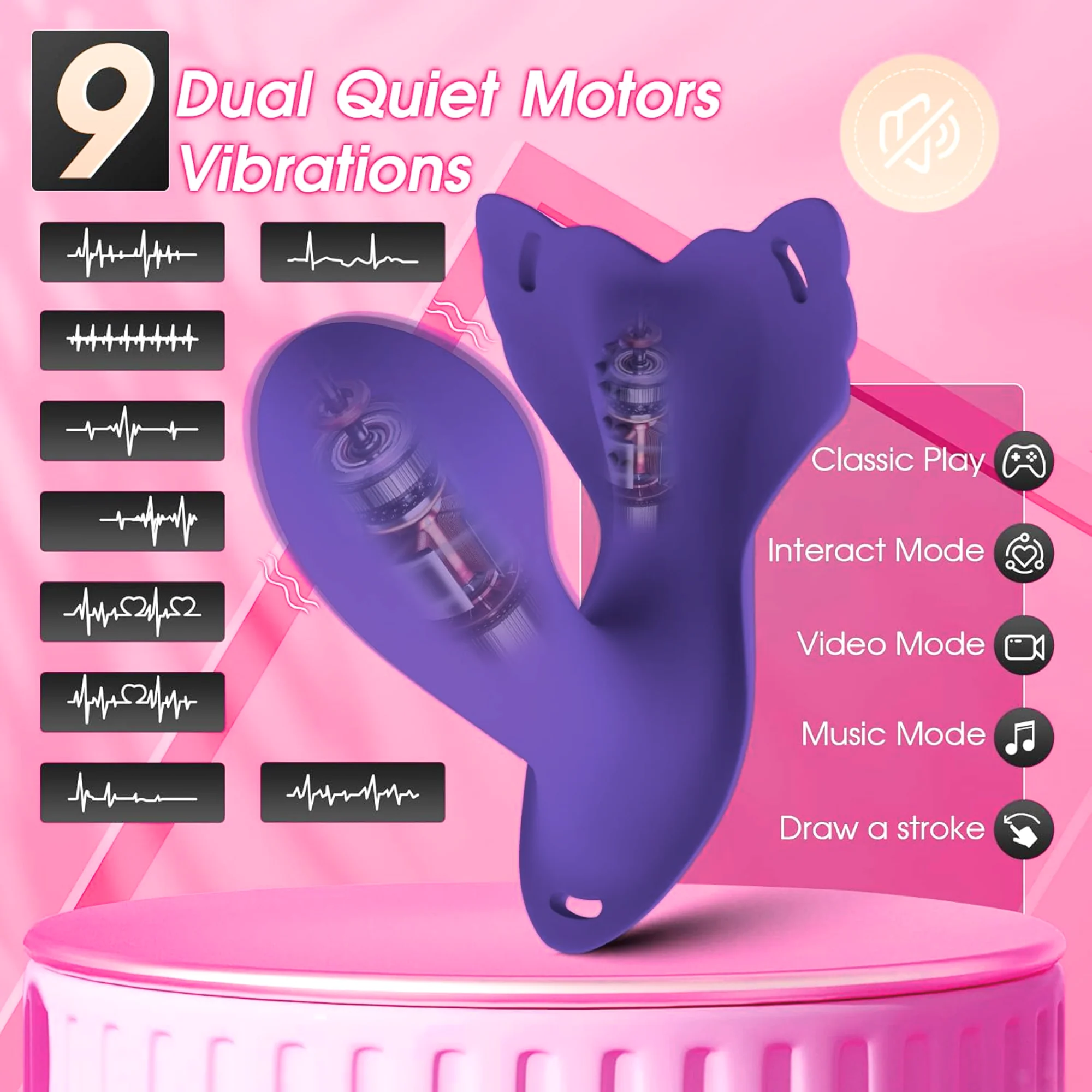 Undercover Lover - App-Controlled G-Spot & Clit Vibrator with Harness