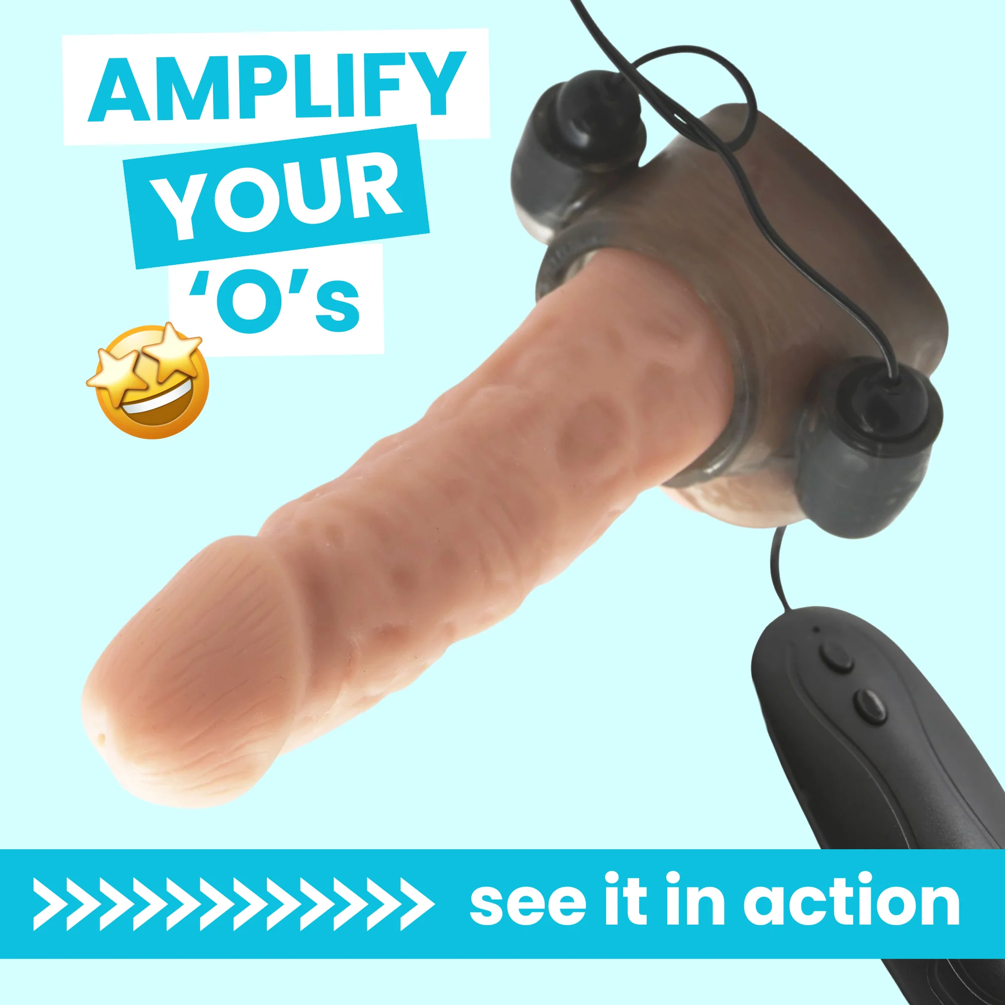Scrotum & Testicle Tension Dual Vibrating Cock Ring