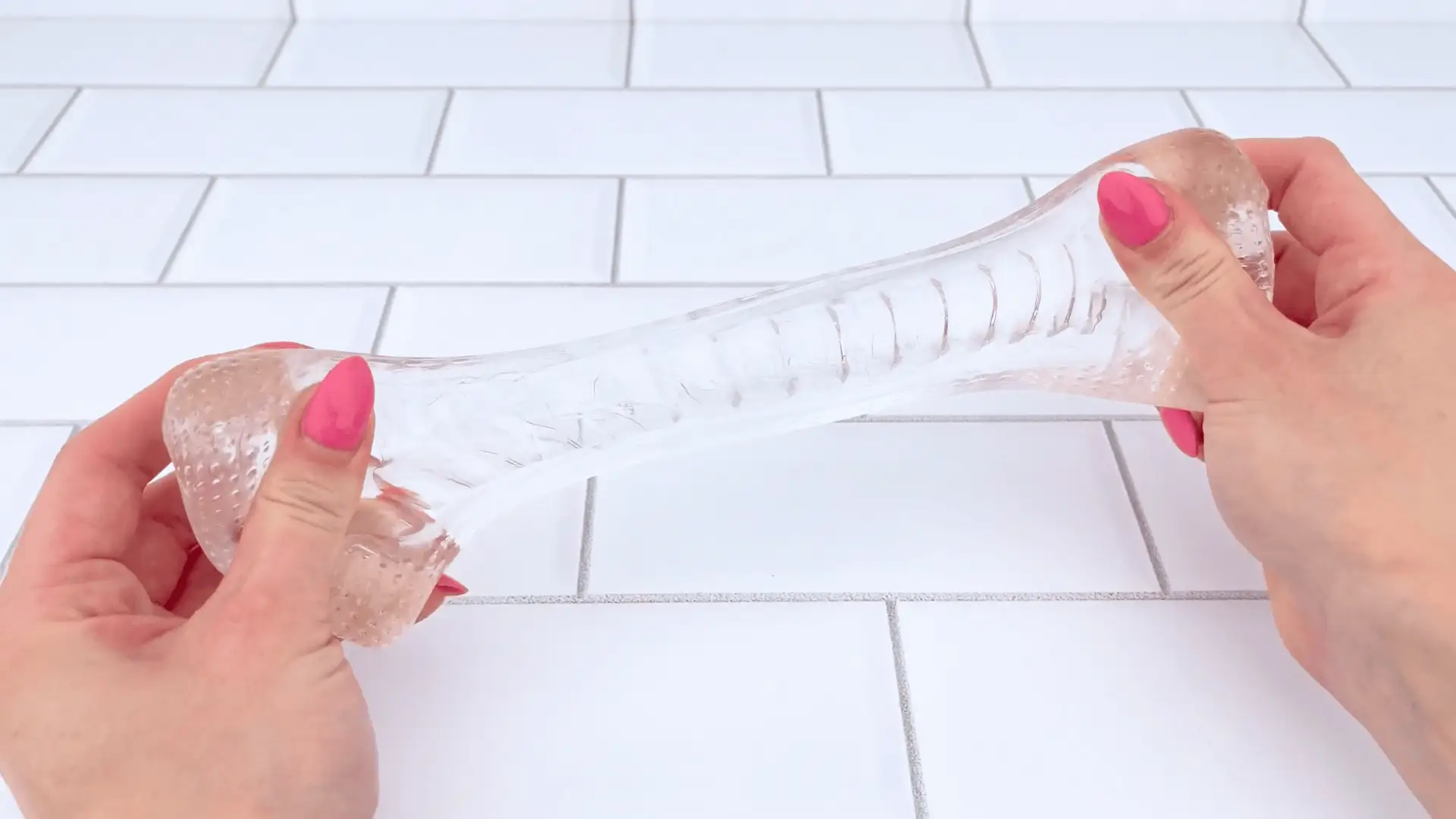Super Stretchy Clear Ribbed Male Masturbator for Solo and Couples Play