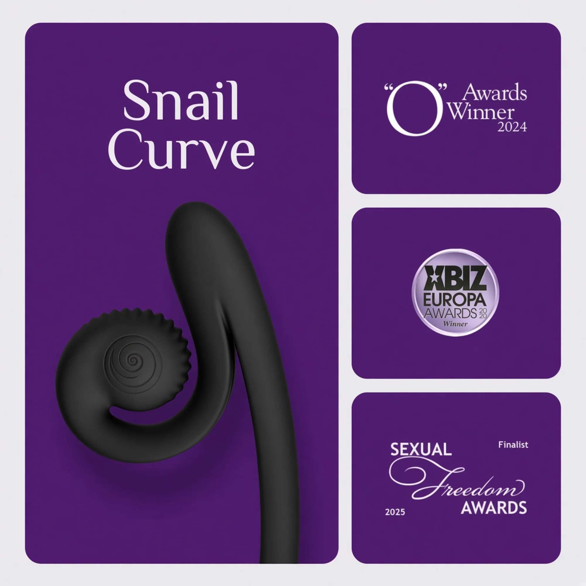 SVibe Snail CURVE Clit and G-Spot Dual Stimulator with Rolling Clit Head