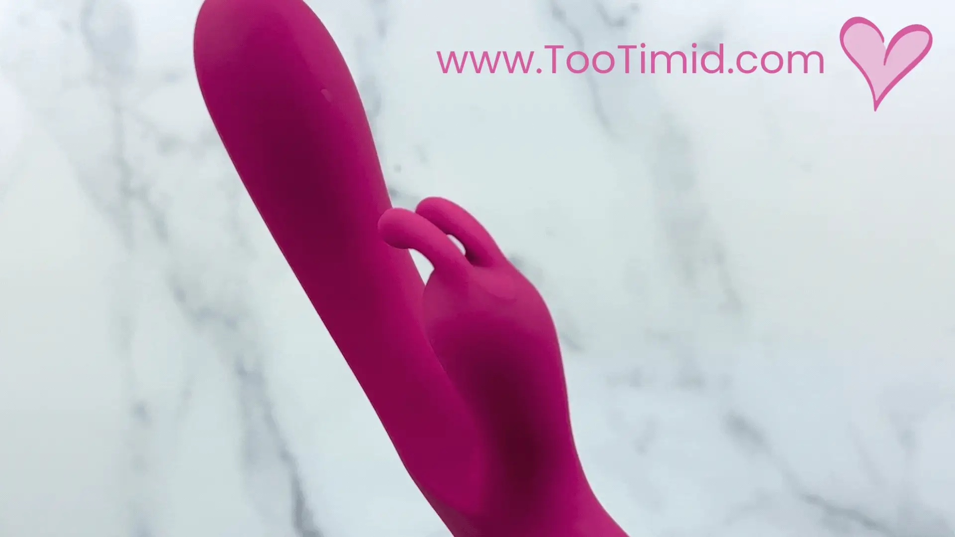 Red Rose Rabbit Bendable Silicone Vibrator with Dual Controls