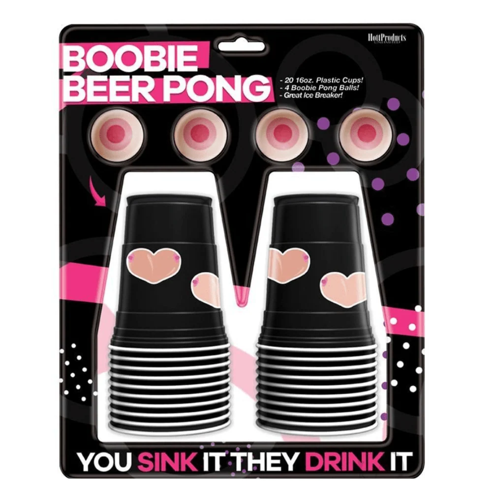 Boobie Beer Pong Set 20 Cups and 4 Ping Pong Balls