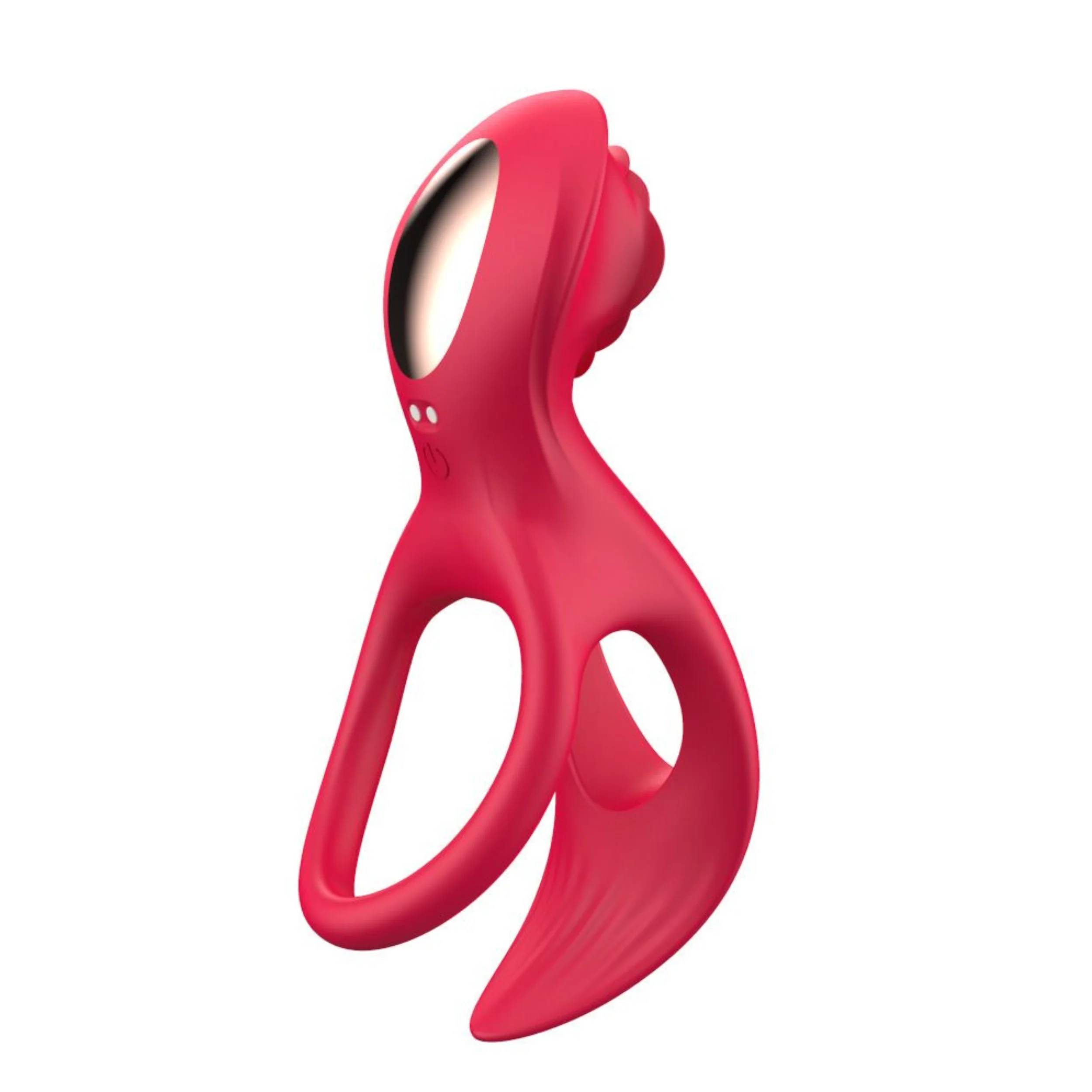 Lover's Rose Dual Cock-ring - Strong Vibrations in 2 Motors!