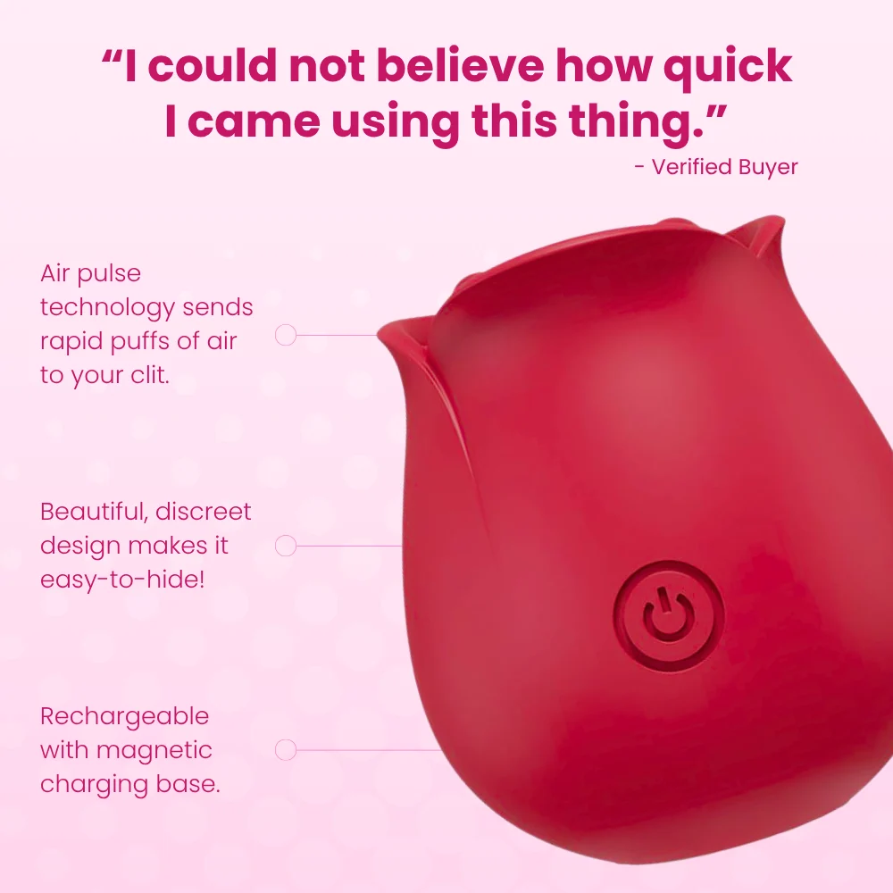 Euphoria Rose Air Pulse Clit Stimulator Sex Toy