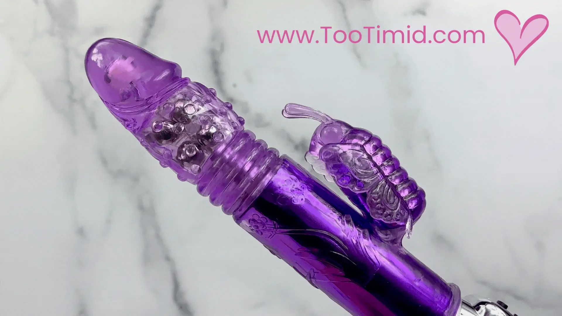 Aura Butterfly Thrusting and Rotating Dual-Action Vibrator