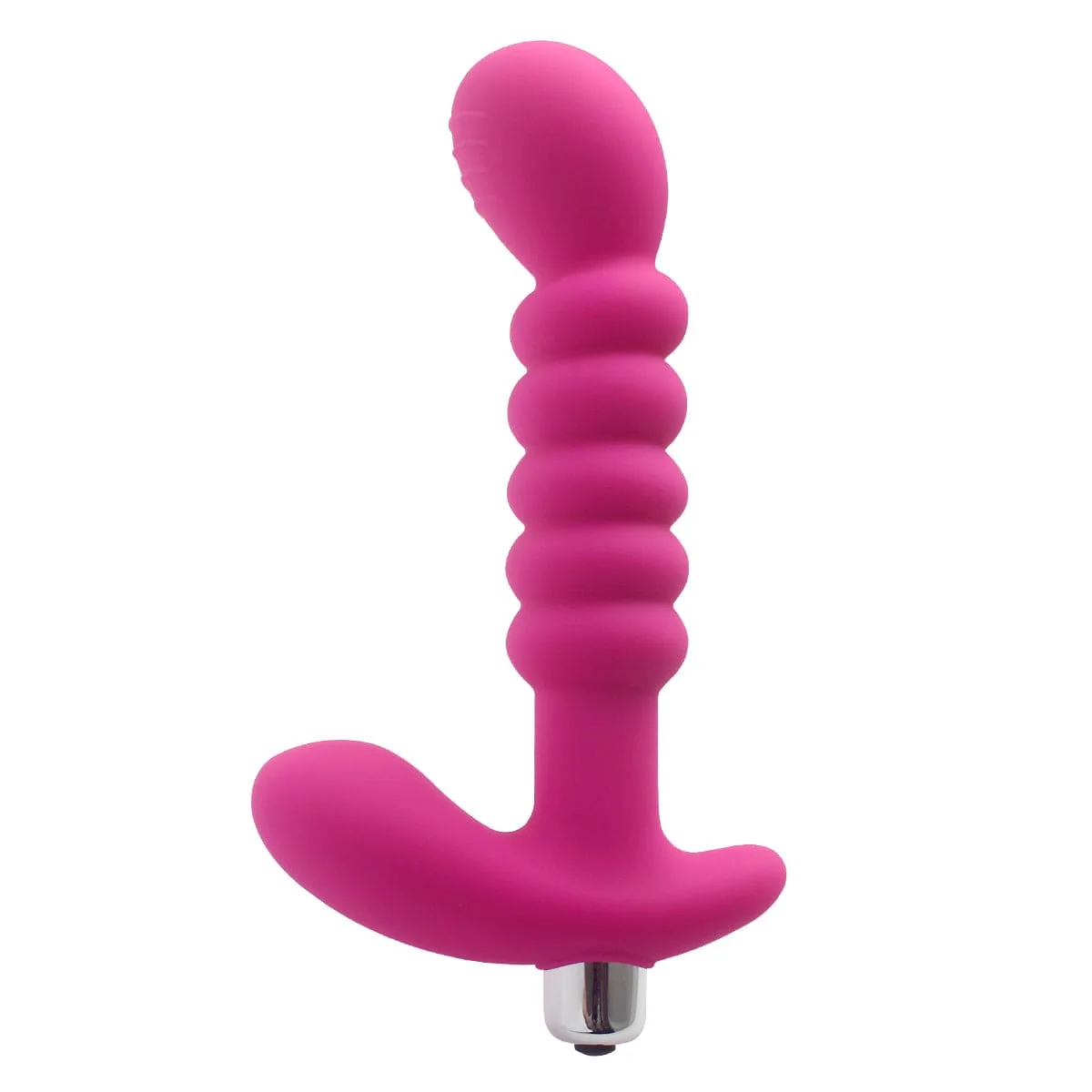 Maza Ringed Beaded Vibrating Silicone Prostate Massager Anal Toy