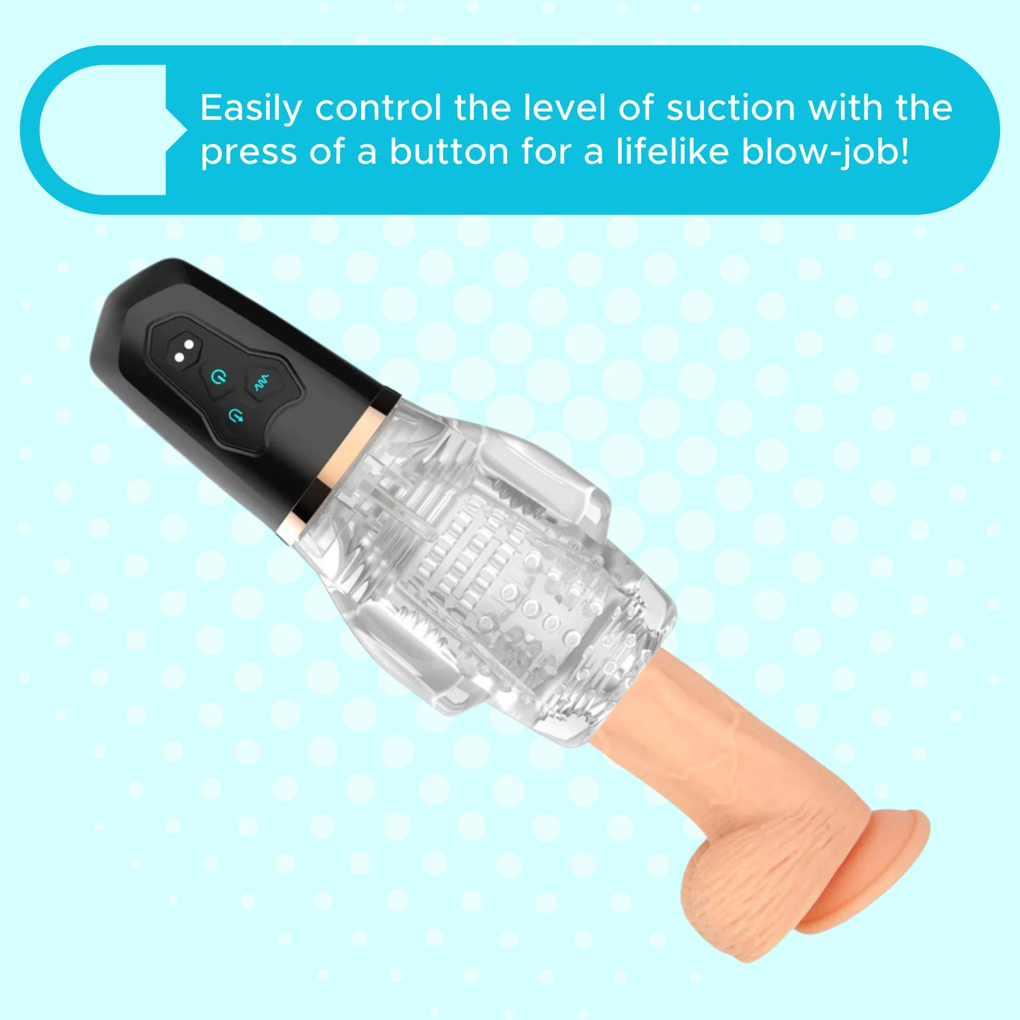 Turbo Blow Sucking and Vibrating Masturbator for Men