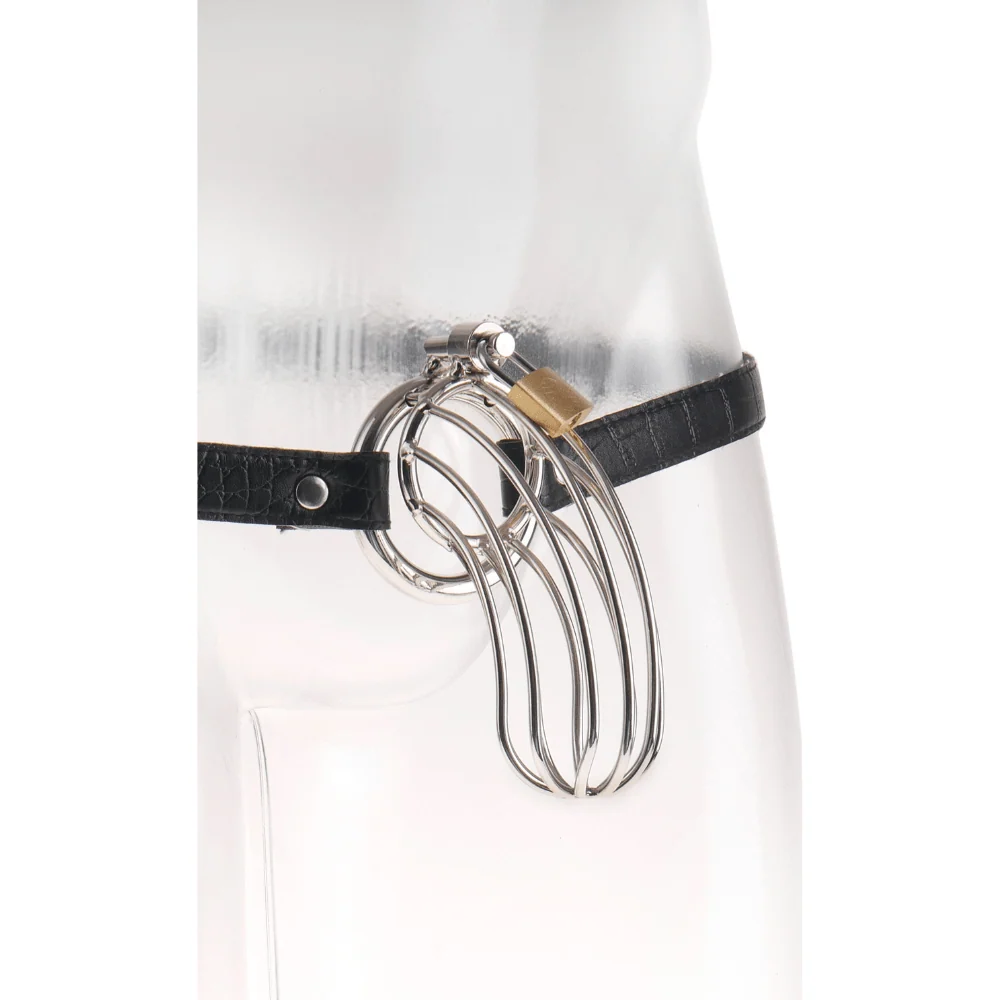 Fetish Fantasy Extreme Steel Chastity Cock Cage Belt